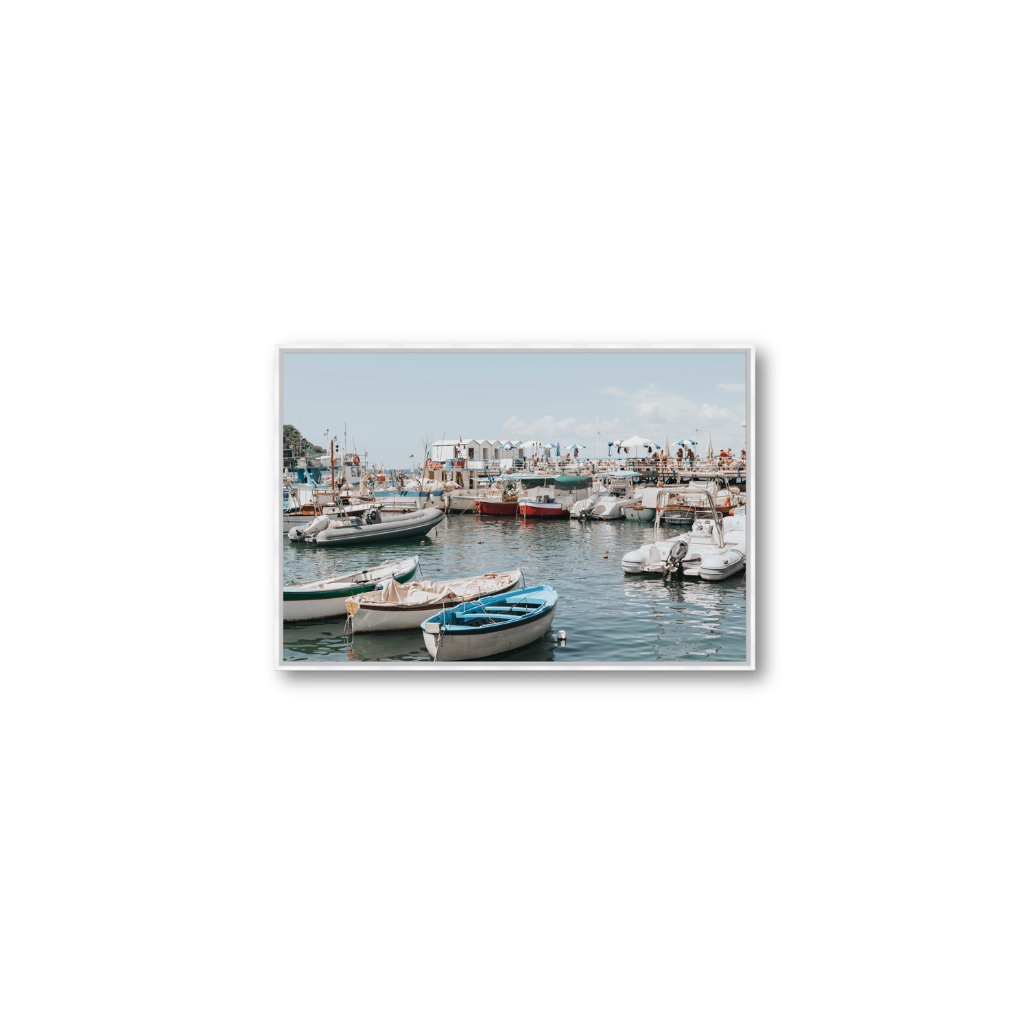 Antico Porto fine art print, Sorrento, Italy, Medium, White Float Frame, Fine Art Canvas