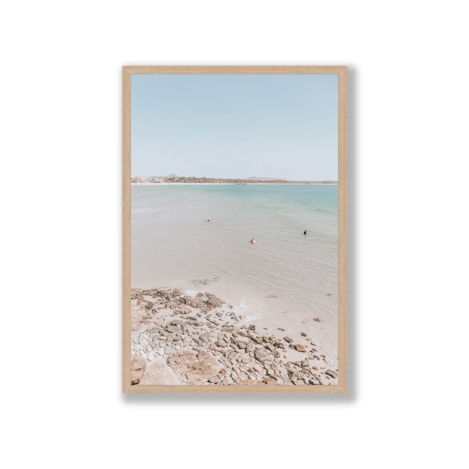 Sweet Serotonin fine art print, Noosa, Australia, coastal scenes artwork, Giant, Natural Oak Frame · Full Bleed, Fine Art Print