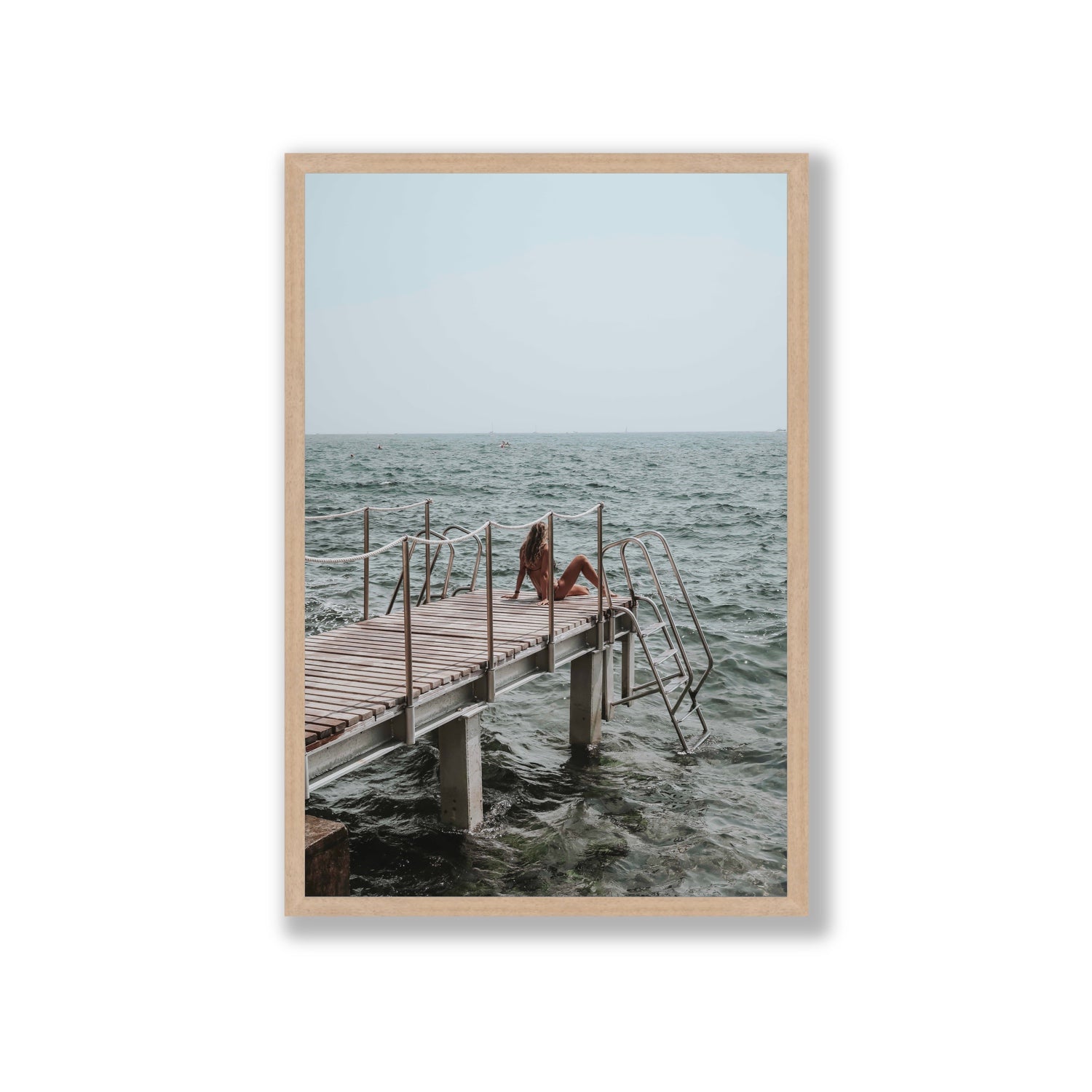 The Dock's Whisper fine art print, Tuscany, Italy, Giant, Natural Oak Frame · Full Bleed, Fine Art Print