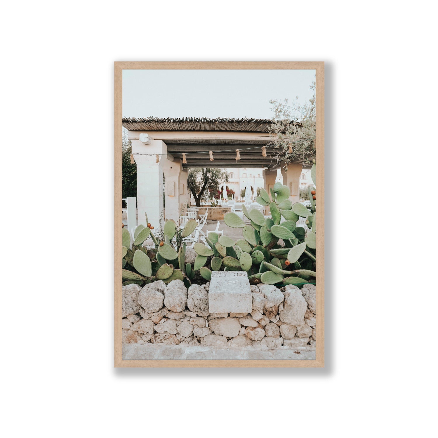 Puglia Flora Puglia Borgo Egnazia Mediterranean wall art Giant full-bleed fine art print in natural oak frame