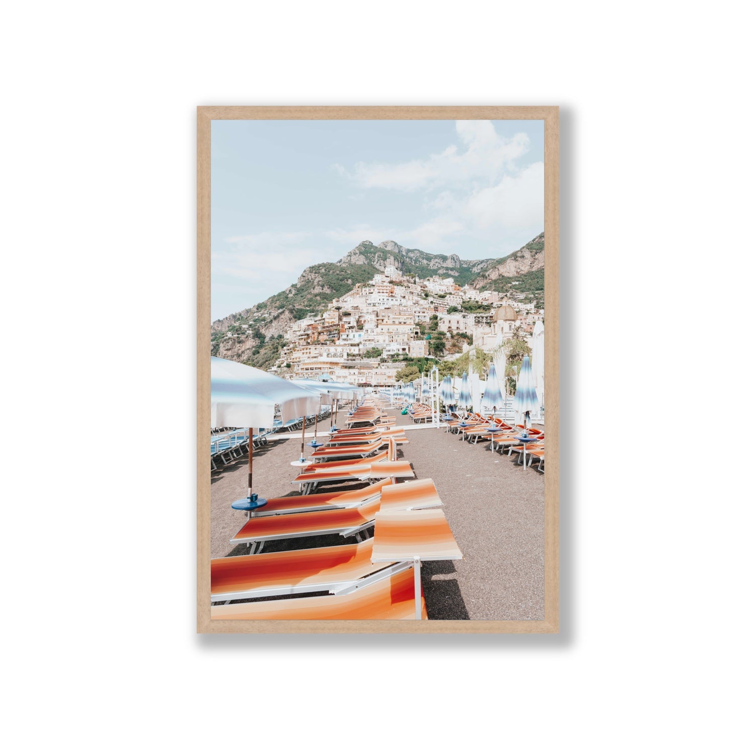 A Symphony of Colours fine art print, Positano, Italy, Giant, Natural Oak Frame · Full Bleed, Fine Art Print