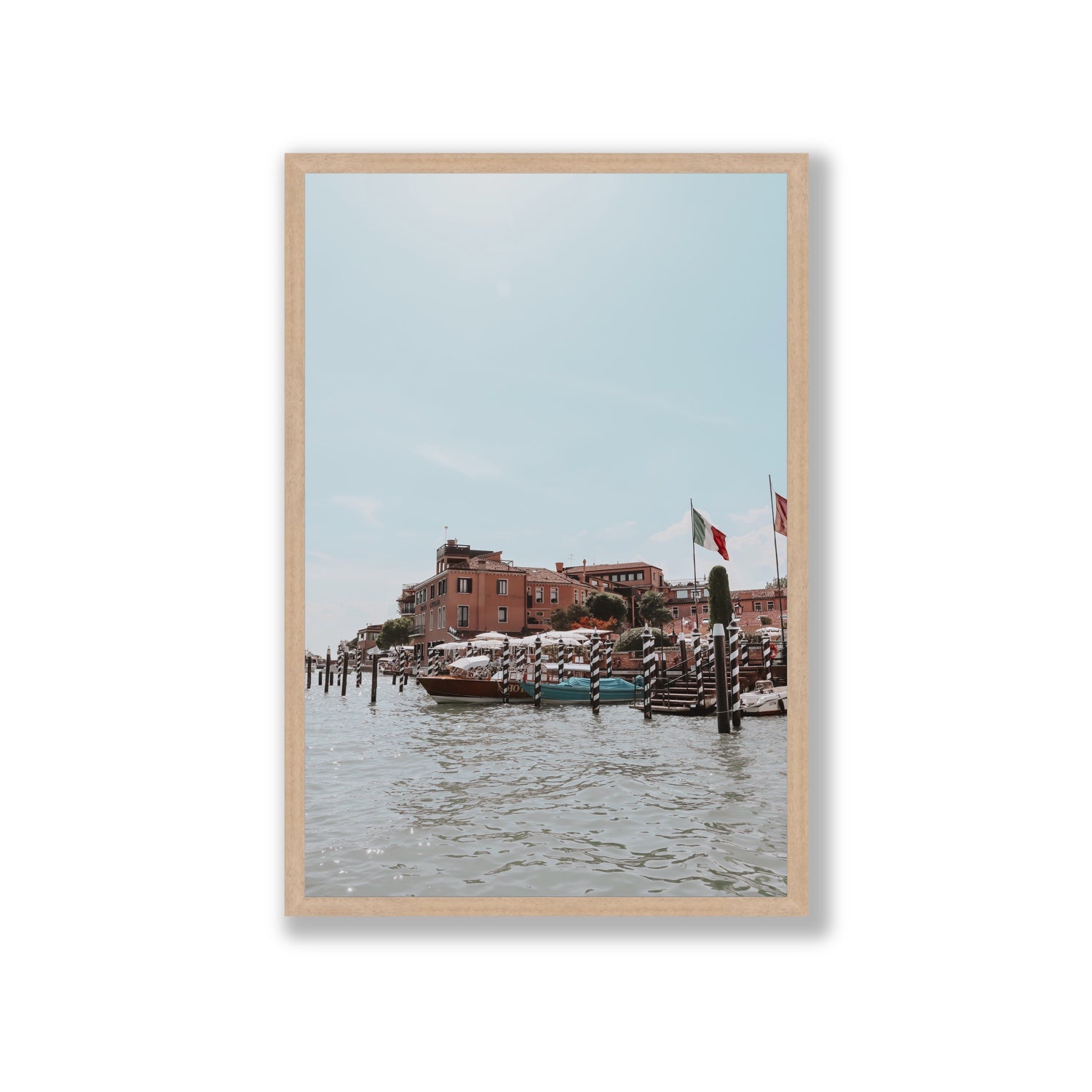 Giudecca Island Venice wall art Giant full-bleed fine art print in natural oak frame