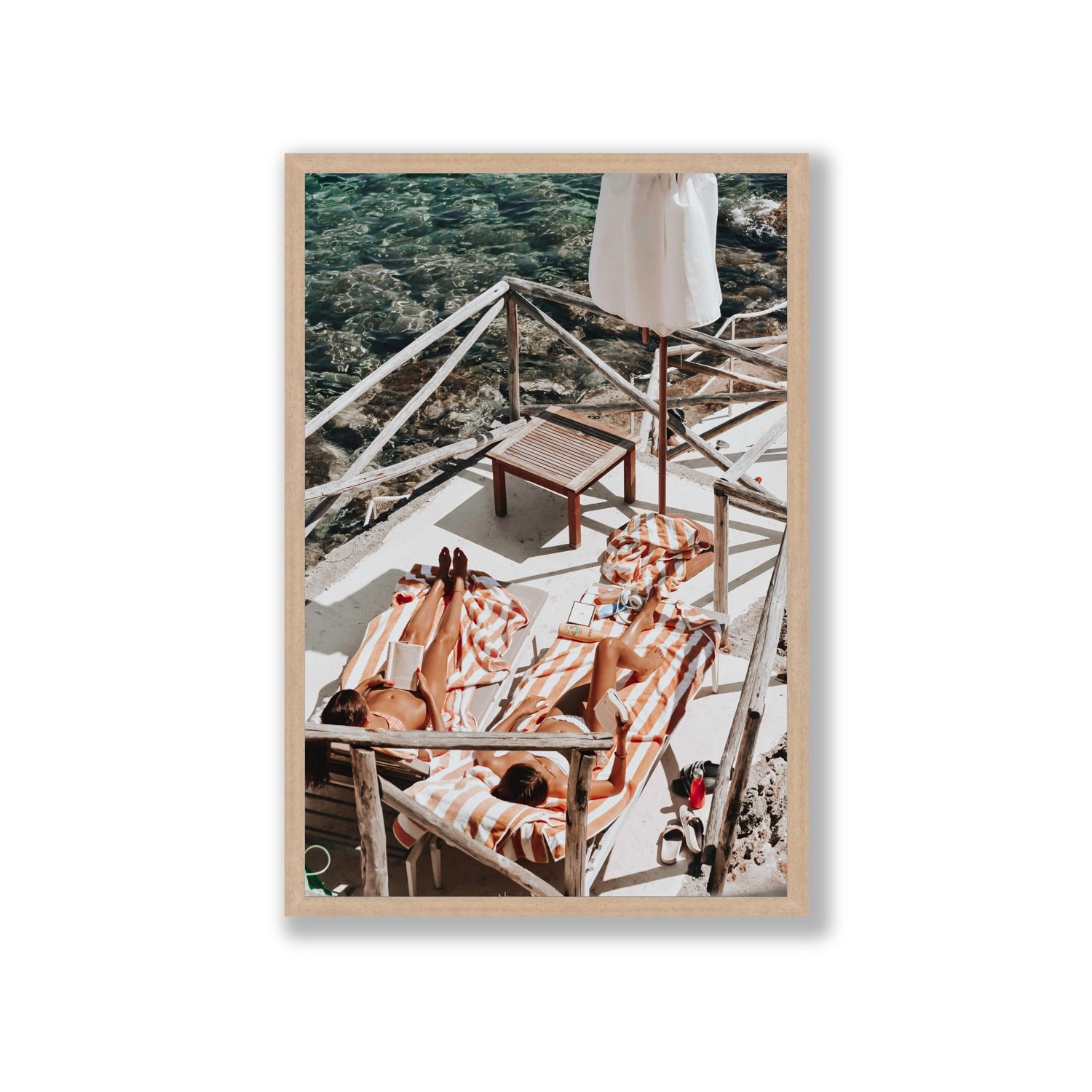 Sun Kissed fine art print, Tuscany, Italy, Giant, Natural Oak Frame · Full Bleed, Fine Art Print