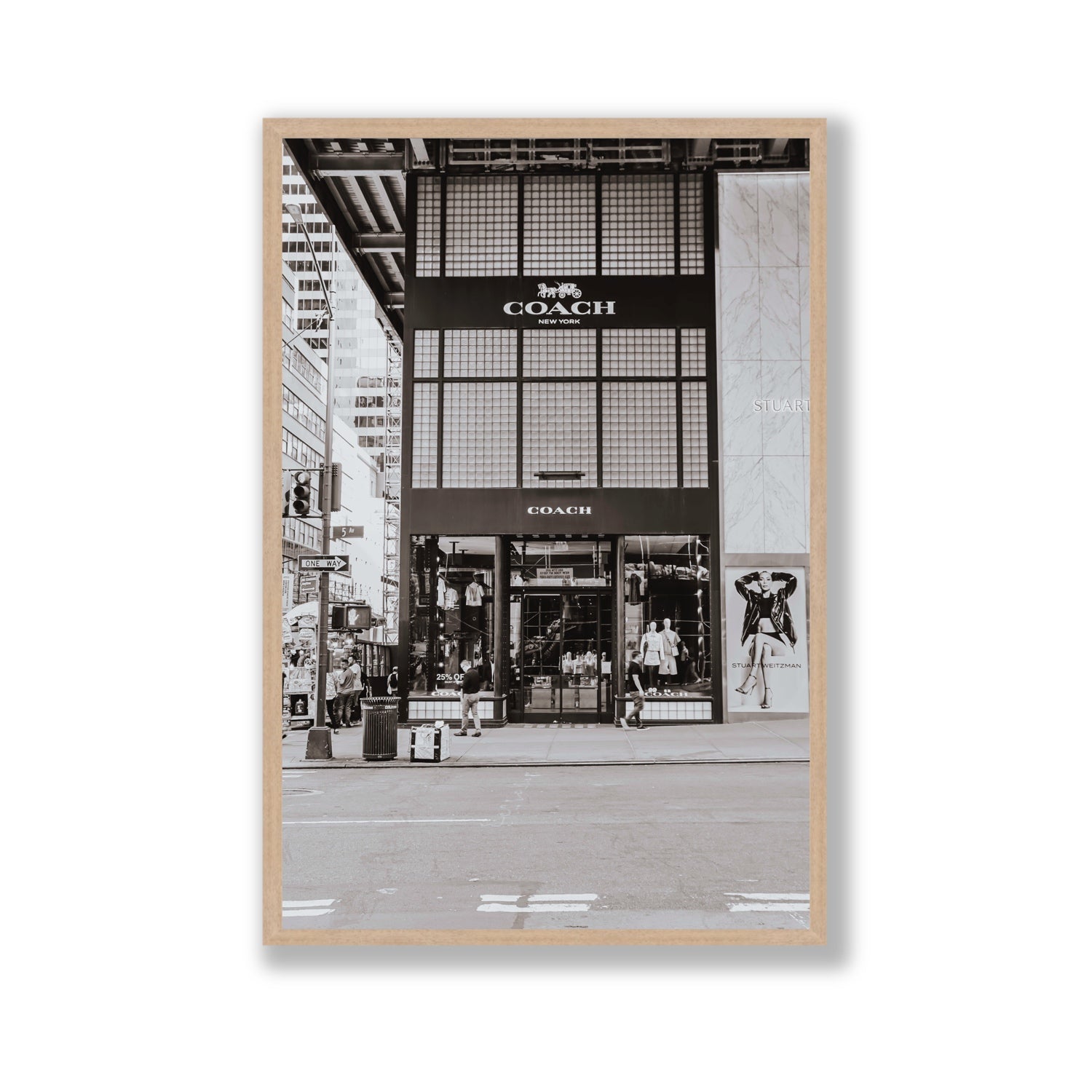 Coach Uptown fine art print, New York, United States, Gallery, Natural Oak Frame · Full Bleed, Fine Art Print