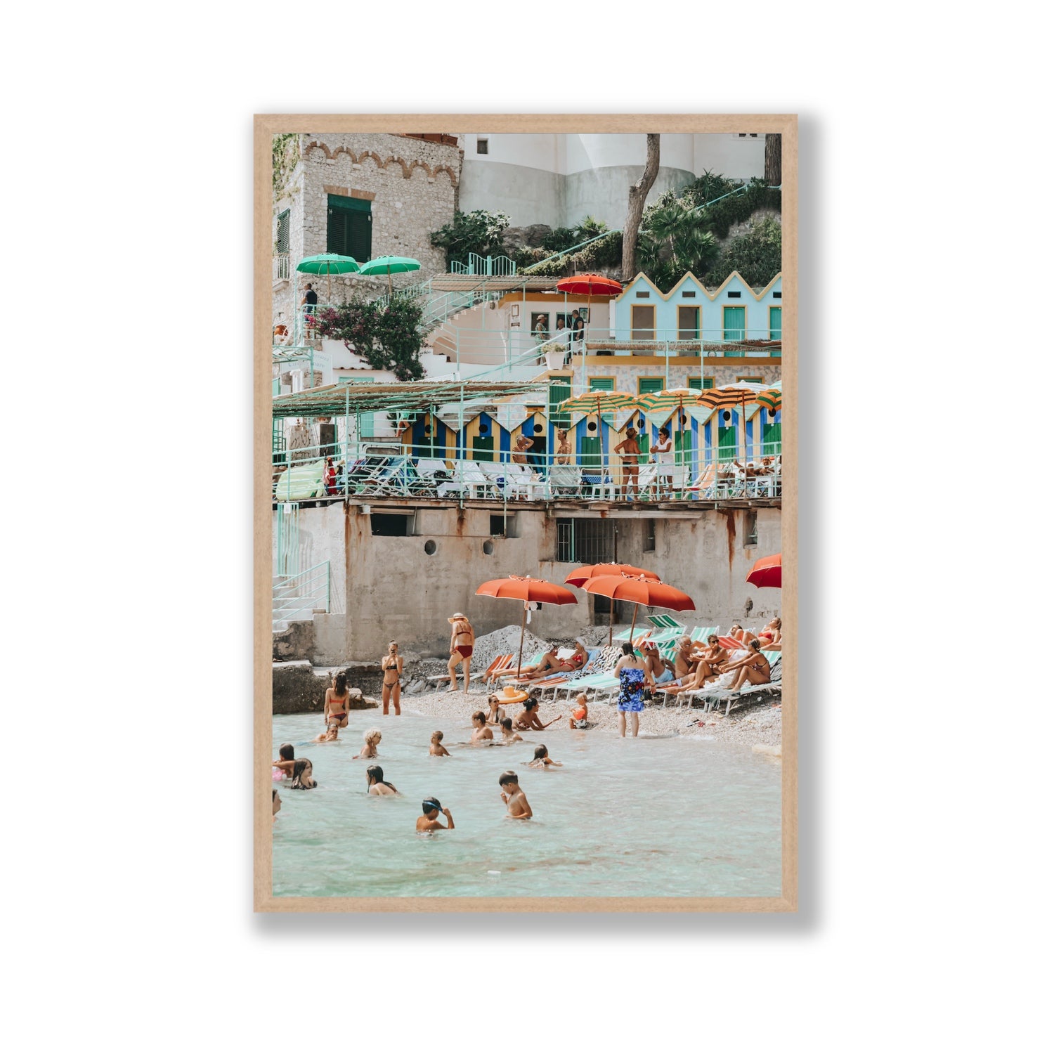Kaleidoscope fine art print, Capri, Italy, Gallery, Natural Oak Frame · Full Bleed, Fine Art Print