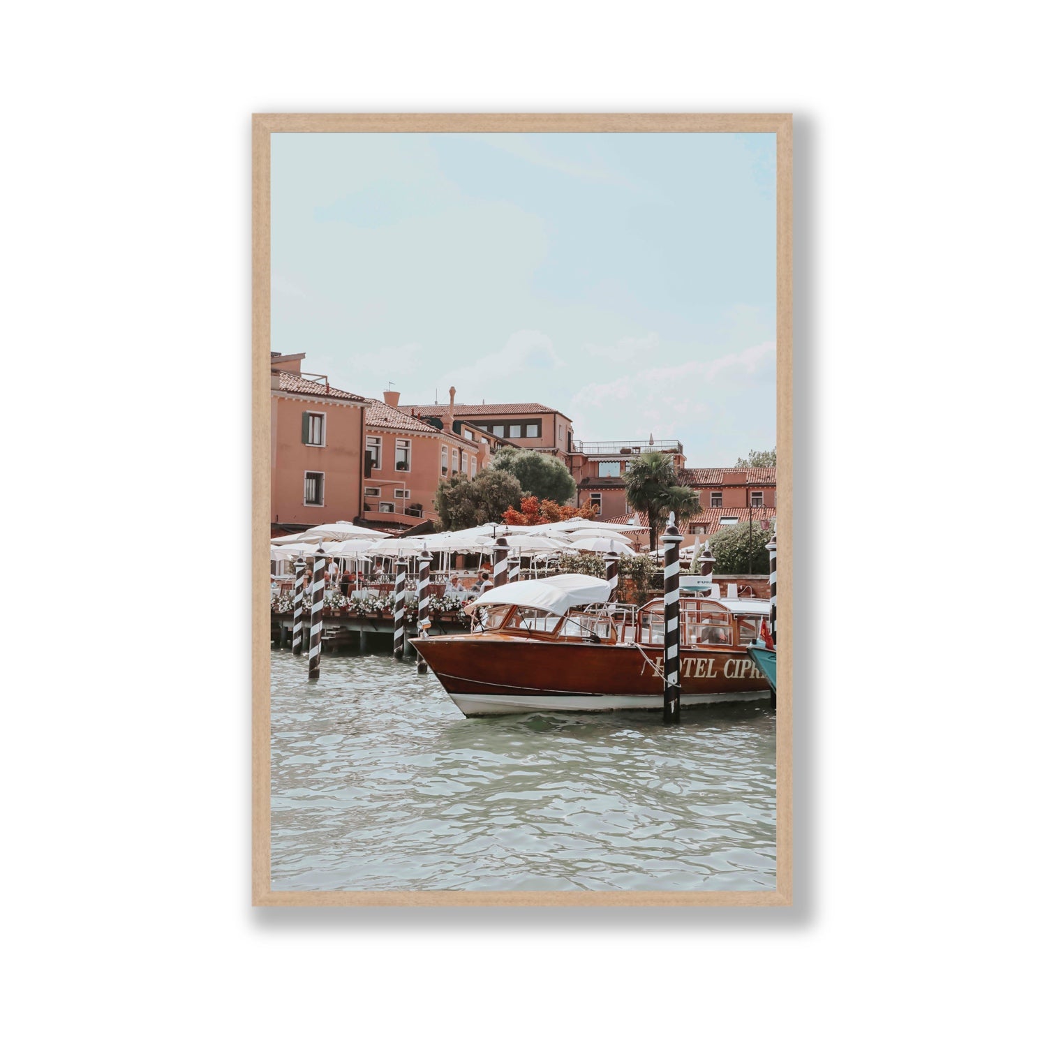 Queen Of The Adriatic Venice Italian wall art Gallery full-bleed fine art print in natural oak frame