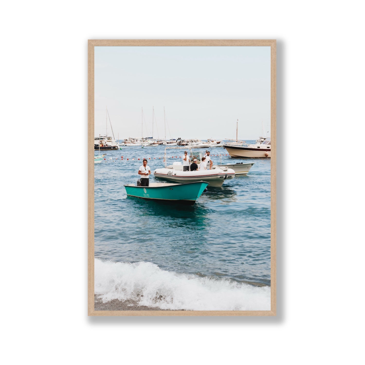 Twilight Tenders Positano wall art Gallery full-bleed fine art print in natural oak frame