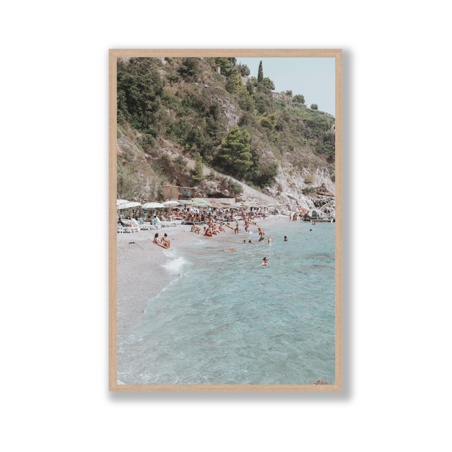 Mediterranean Magic fine art print, Amalfi, Italy, Gallery, Natural Oak Frame · Full Bleed, Fine Art Print
