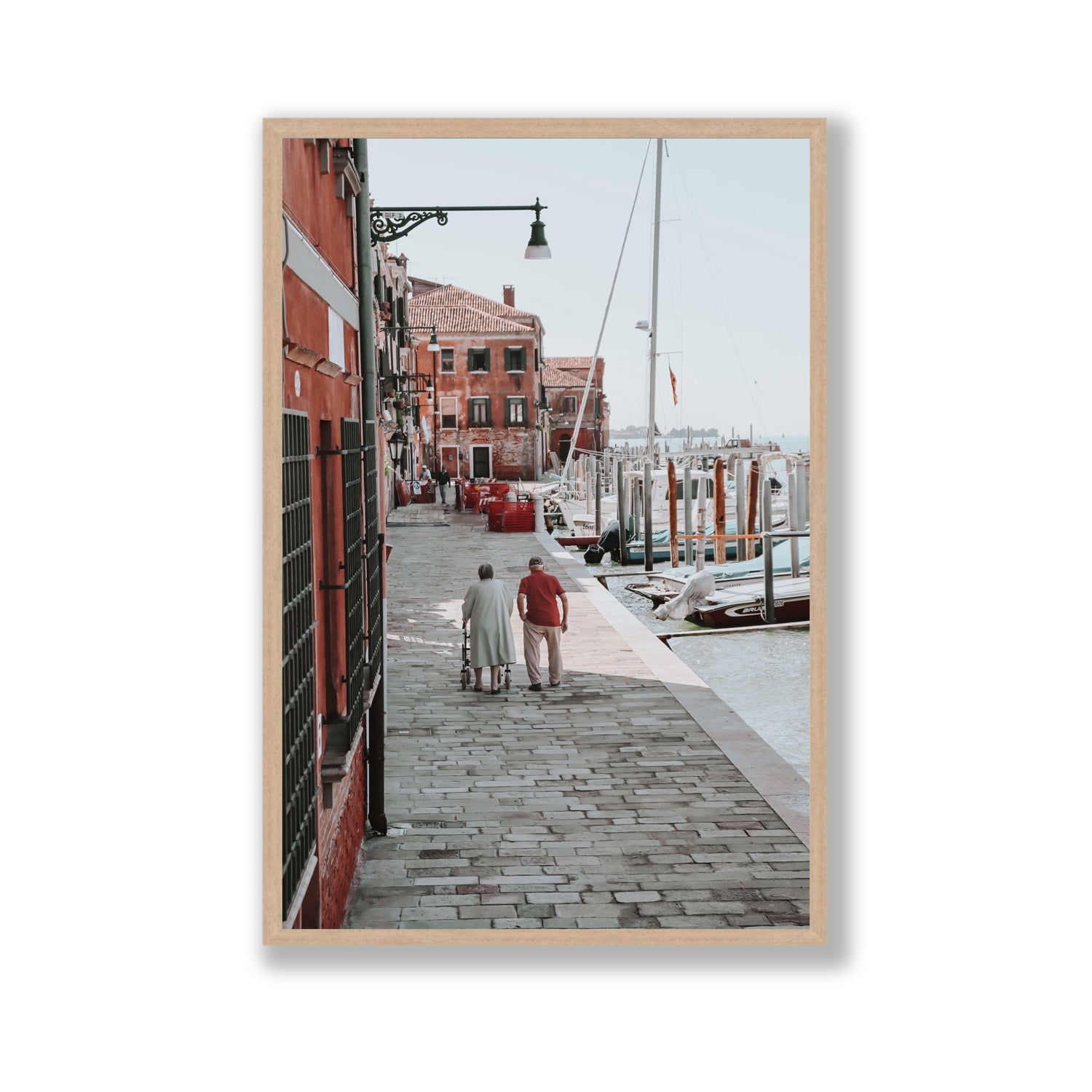 OG Casanova Venice Italian wall art Gallery full-bleed fine art print in natural oak frame