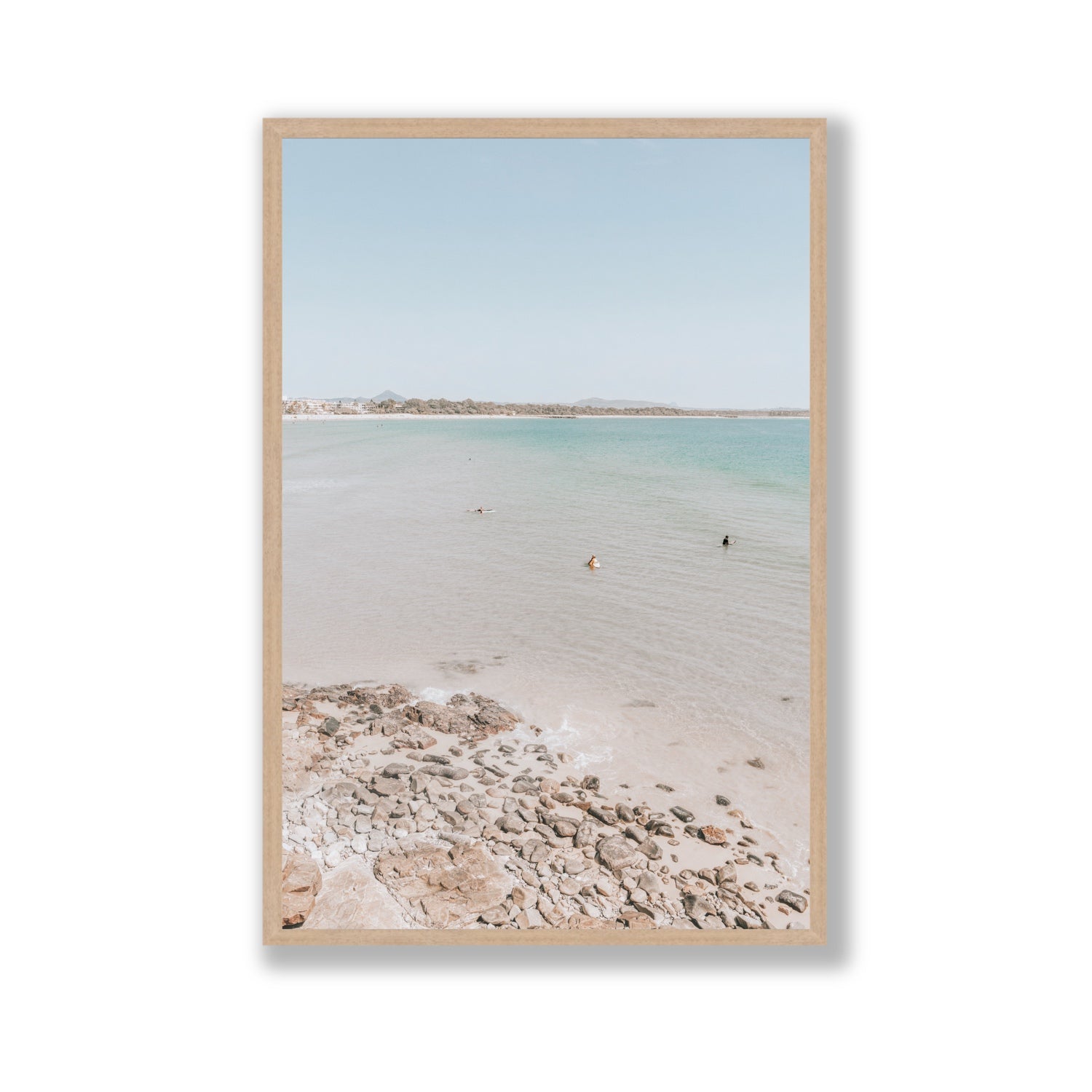 Sweet Serotonin fine art print, Noosa, Australia, coastal scenes artwork, Gallery, Natural Oak Frame · Full Bleed, Fine Art Print