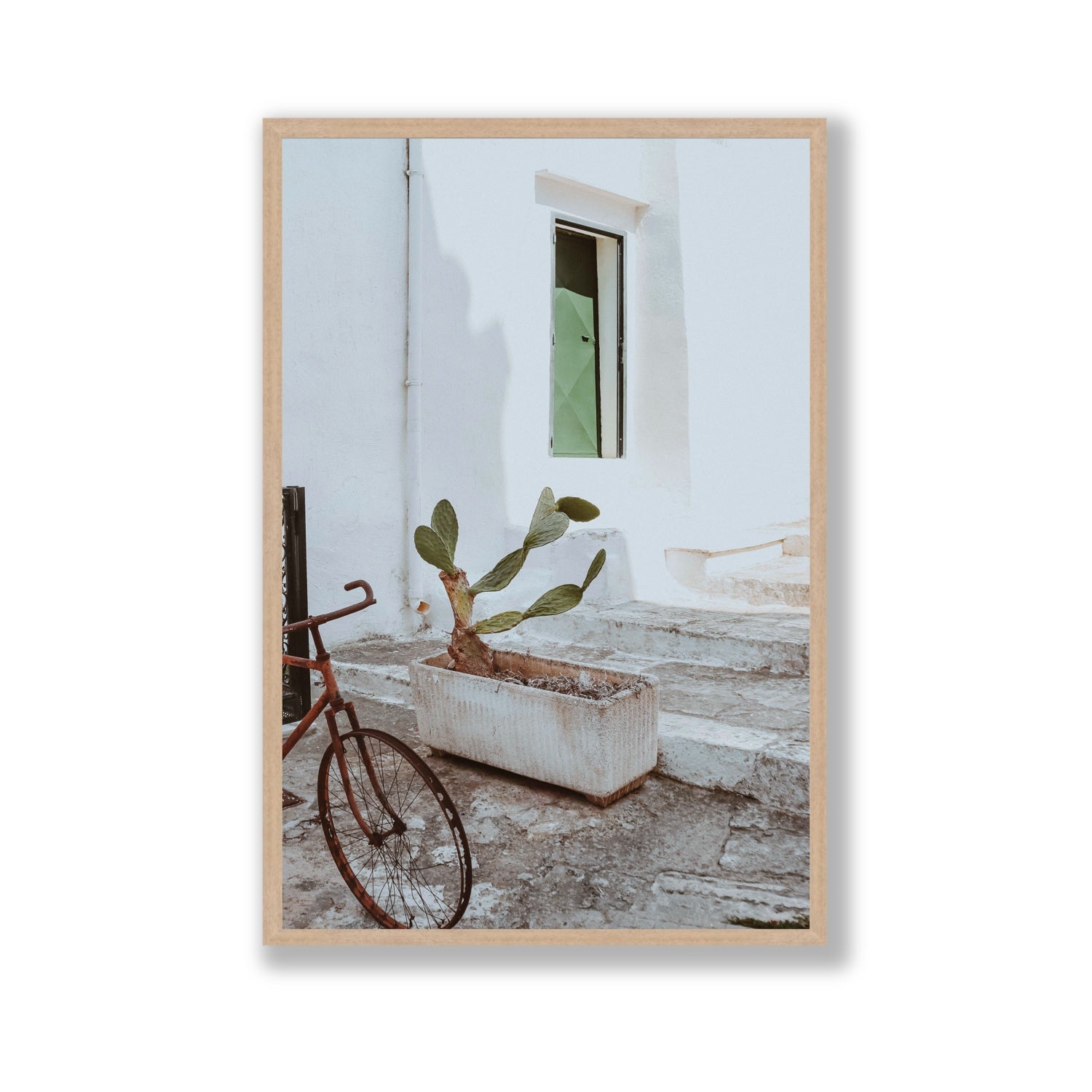 Simple Harmony fine art print, Puglia, Italy, Gallery, Natural Oak Frame · Full Bleed, Fine Art Print