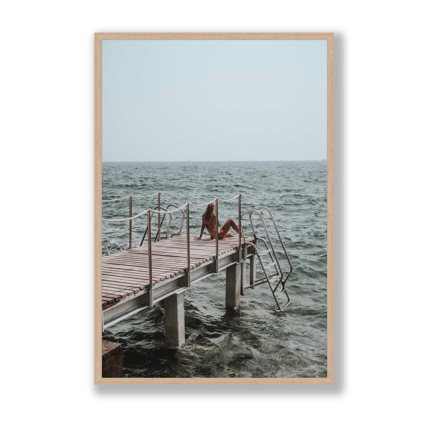 The Dock's Whisper fine art print, Tuscany, Italy, Statement, Natural Oak Frame · Full Bleed, Fine Art Print