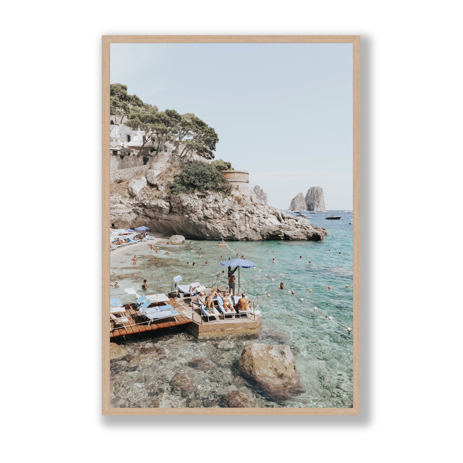 The Sweet Life fine art print, Capri, Italy, Statement, Natural Oak Frame · Full Bleed, Fine Art Print