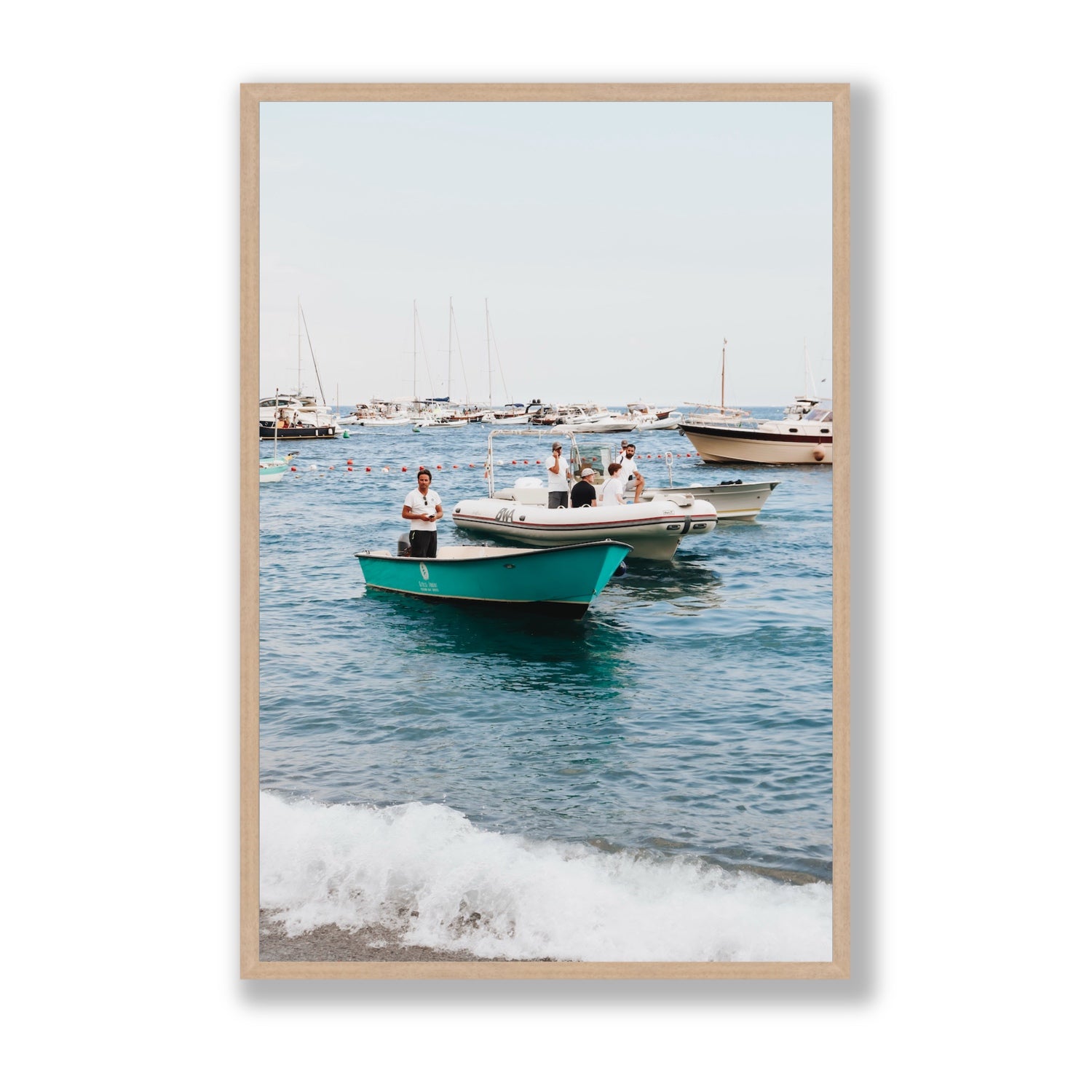 Twilight Tenders Positano wall art Statement full-bleed fine art print in natural oak frame