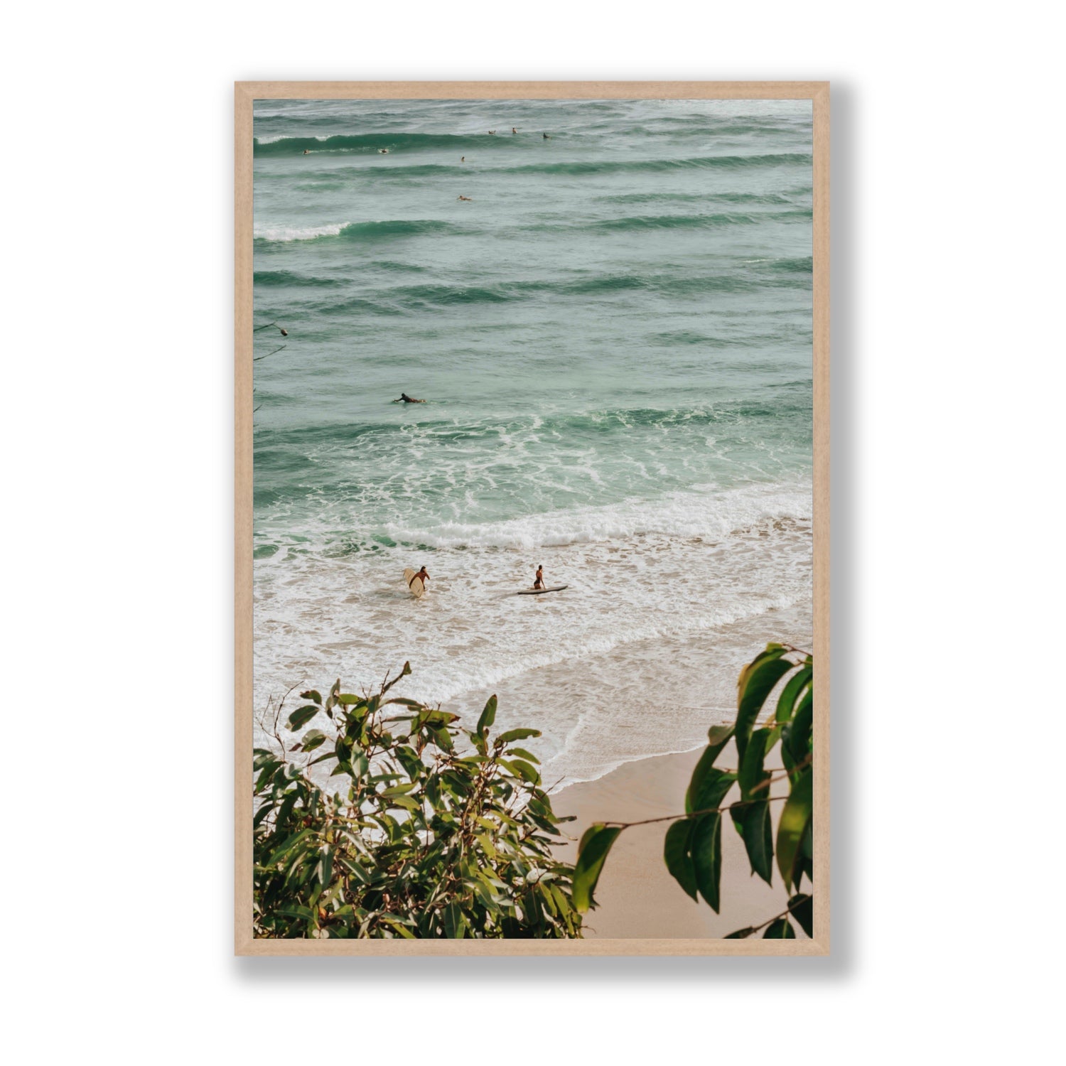 Private Paradise fine art print, Byron Bay, Australia, Statement, Natural Oak Frame · Full Bleed, Fine Art Print