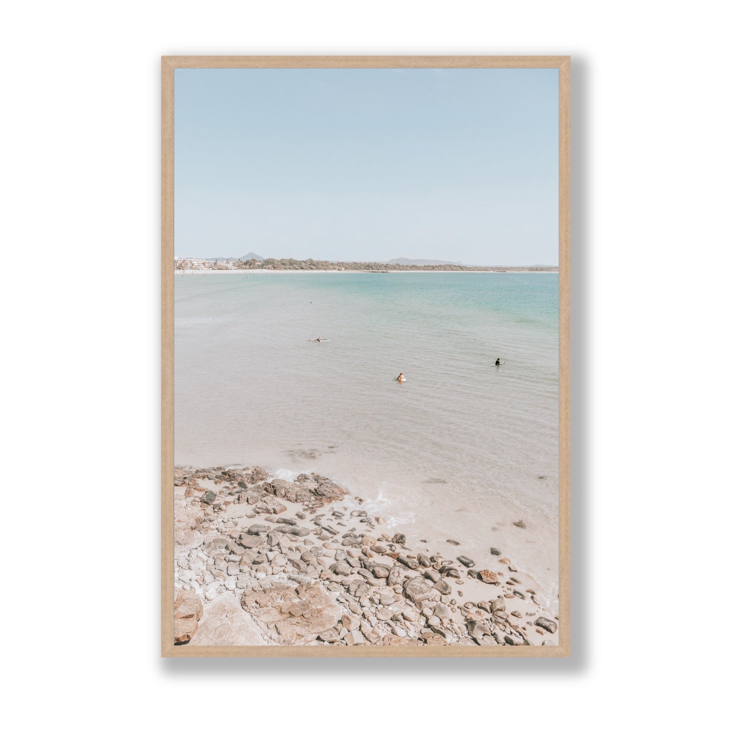 Sweet Serotonin fine art print, Noosa, Australia, coastal scenes artwork, Statement, Natural Oak Frame · Full Bleed, Fine Art Print