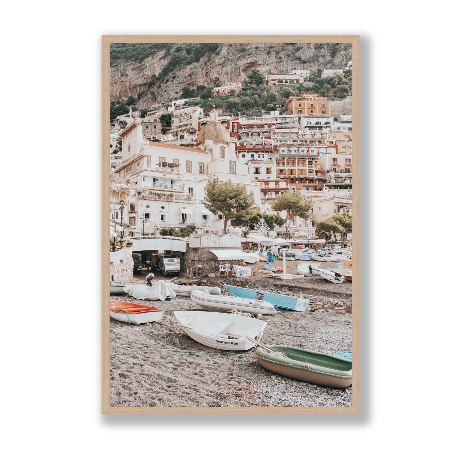 A Memory To Treasure fine art print, Positano, Italy, Statement, Natural Oak Frame · Full Bleed, Fine Art Print