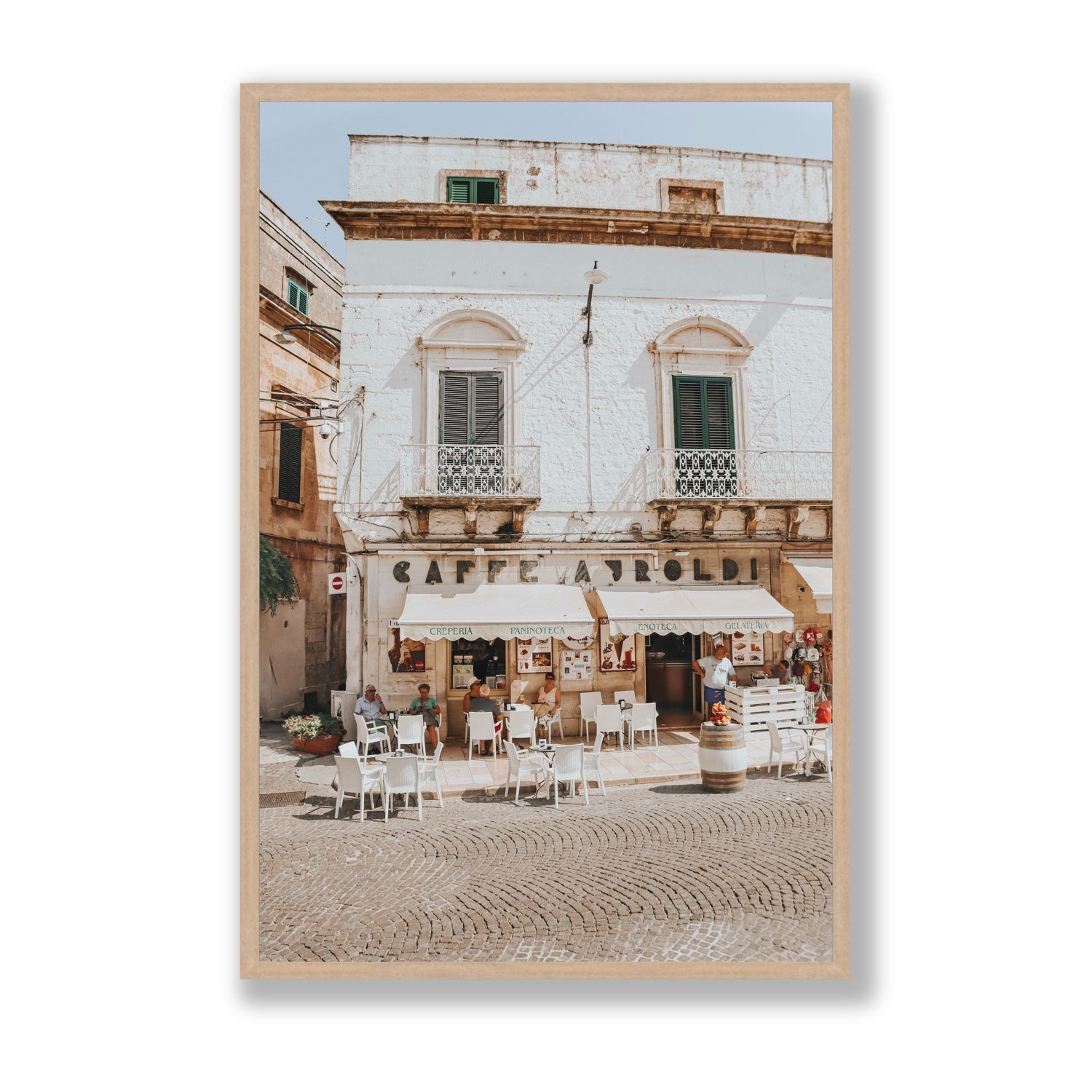 L'Ora di Pranzo Puglia L’Ora di Pranzo Italian art print Statement full-bleed fine art print in natural oak frame