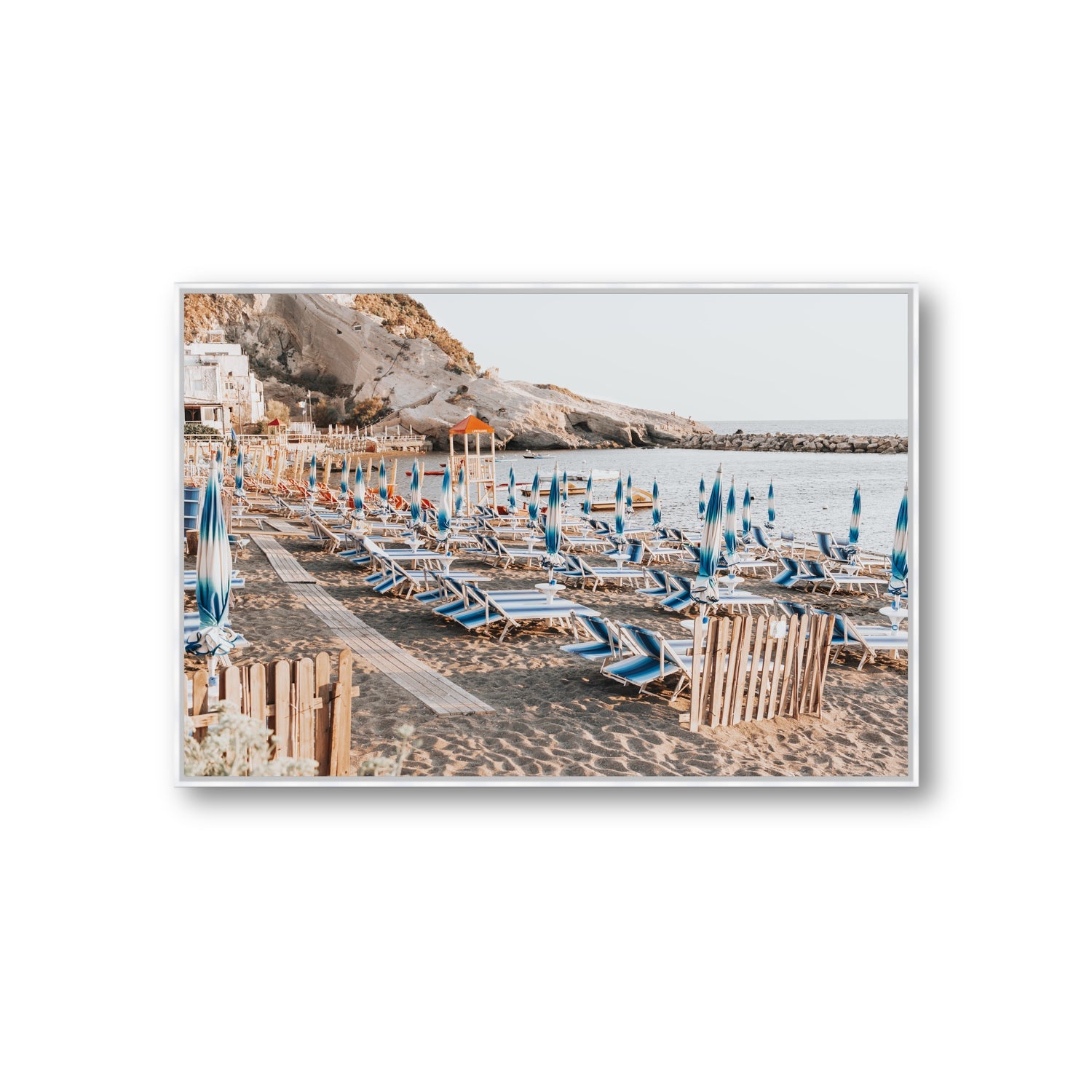Sandy Daydreams fine art print, Ischia, Italy, Giant, White Float Frame, Fine Art Canvas