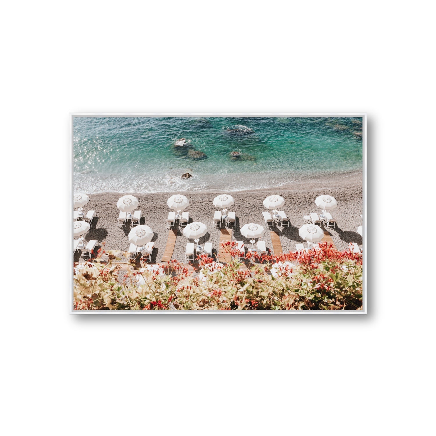 Coastal Charms fine art print, Amalfi, Italy, Giant, White Float Frame, Fine Art Canvas