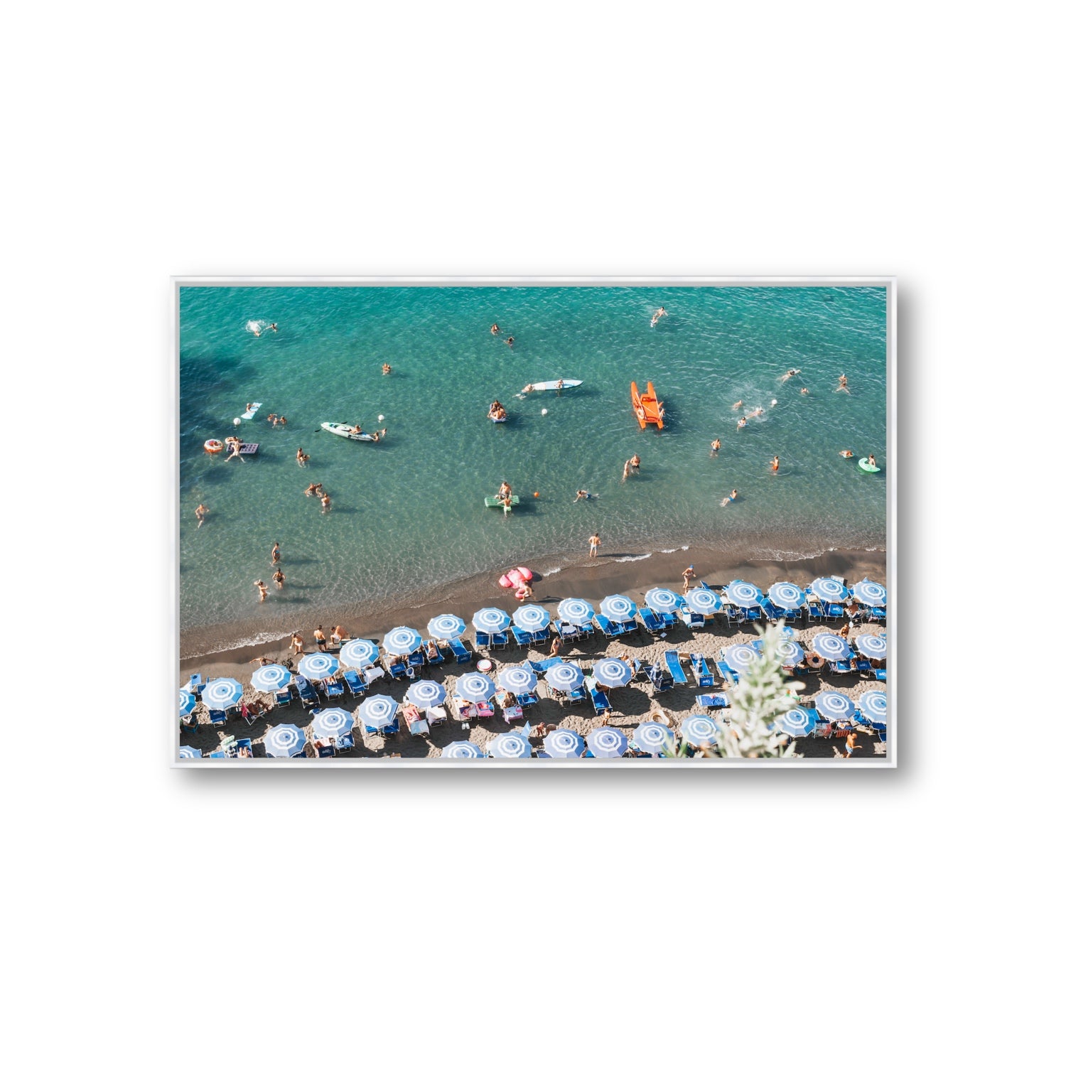 The Sea of Tranquility fine art print, Sorrento, Italy, Giant, White Float Frame, Fine Art Canvas