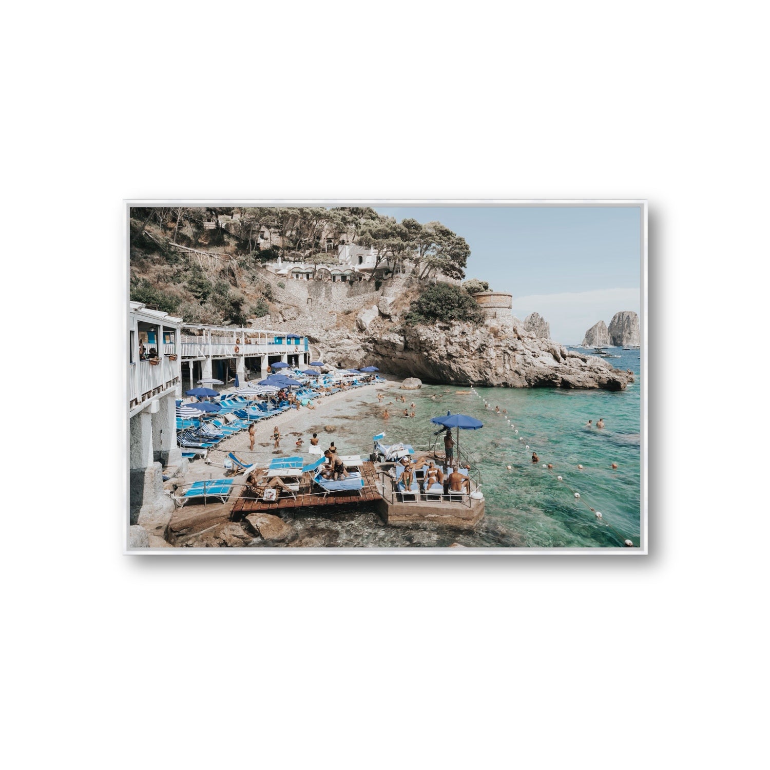 Vita Bella fine art print, Capri, Italy, Giant, White Float Frame, Fine Art Canvas