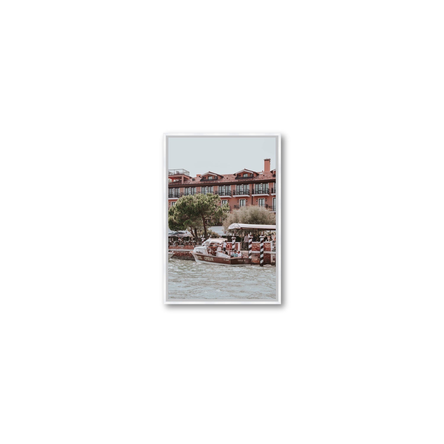 Cocai II Venice Italian wall art Small fine art canvas in white float frame