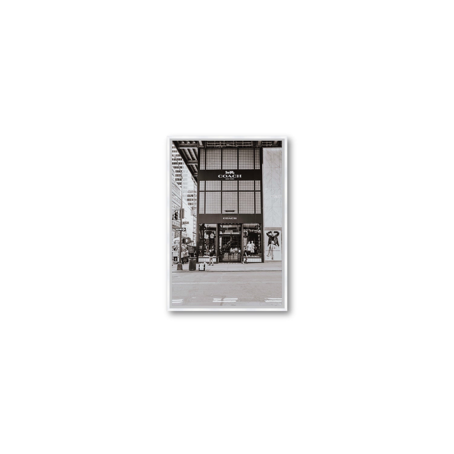 Coach Uptown fine art print, New York, United States, Small, White Float Frame, Fine Art Canvas