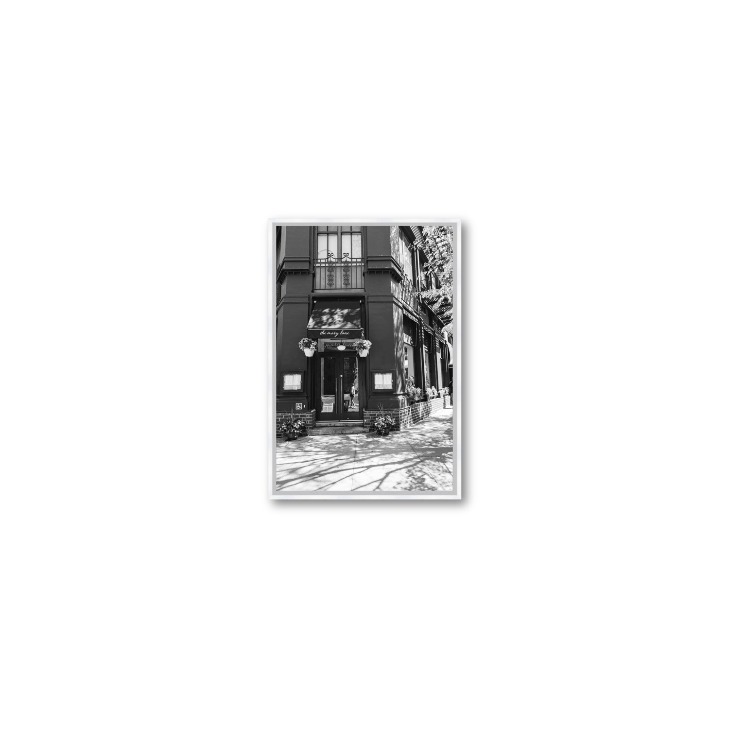 Mary's Corner fine art print, New York, United States, Small, White Float Frame, Fine Art Canvas