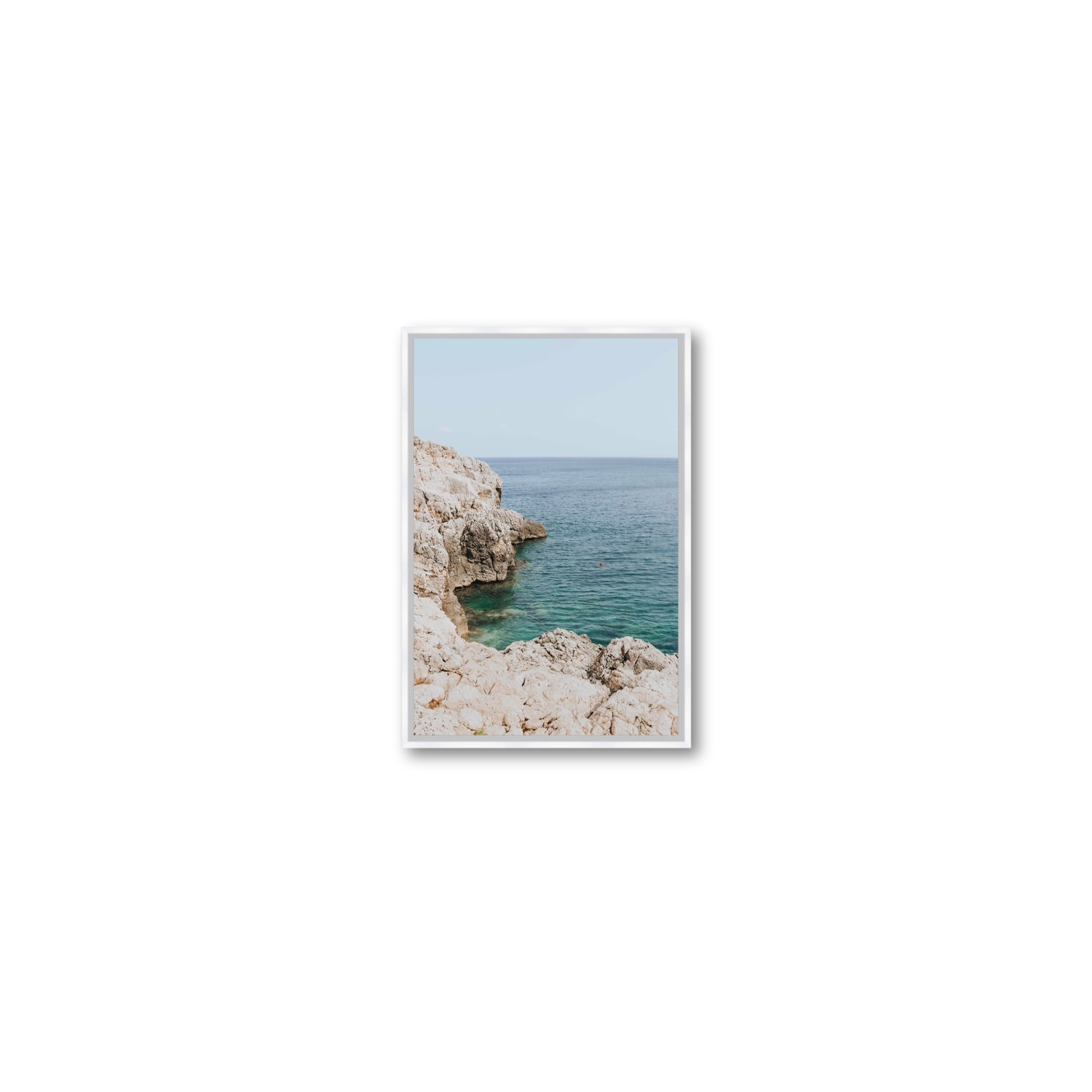 Healing Immersion Puglia Wall Mediterranean fine art print Small fine art canvas in white float frame