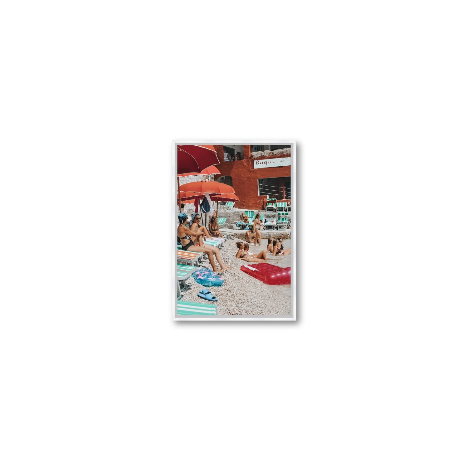 La Dolce Vita fine art print, Capri, Italy, Small, White Float Frame, Fine Art Canvas