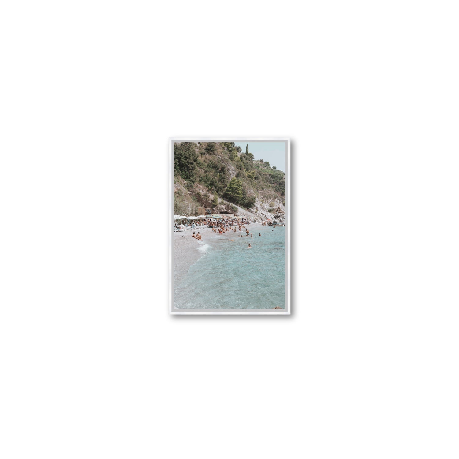 Mediterranean Magic fine art print, Amalfi, Italy, Small, White Float Frame, Fine Art Canvas