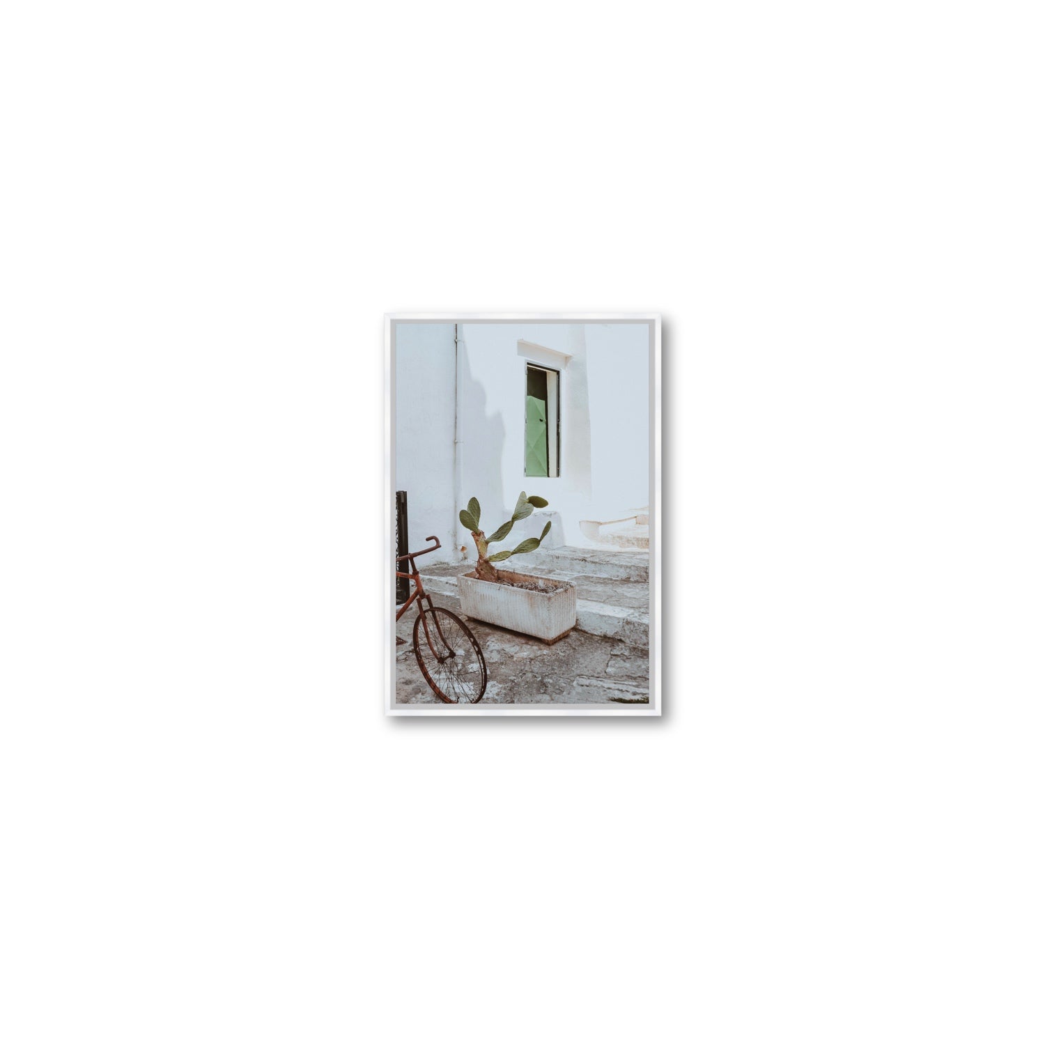 Simple Harmony fine art print, Puglia, Italy, Small, White Float Frame, Fine Art Canvas