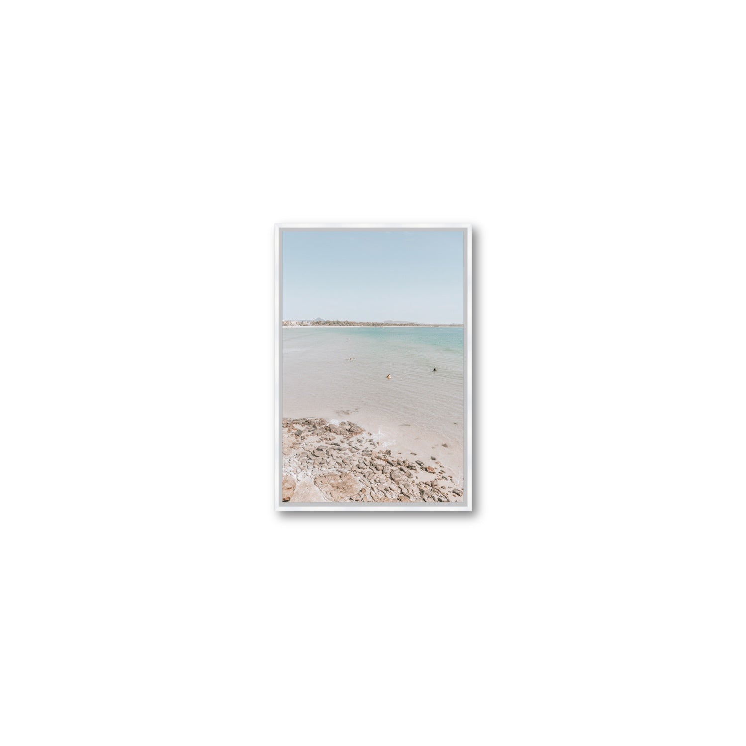 Sweet Serotonin fine art print, Noosa, Australia, coastal scenes artwork, Small, White Float Frame, Fine Art Canvas