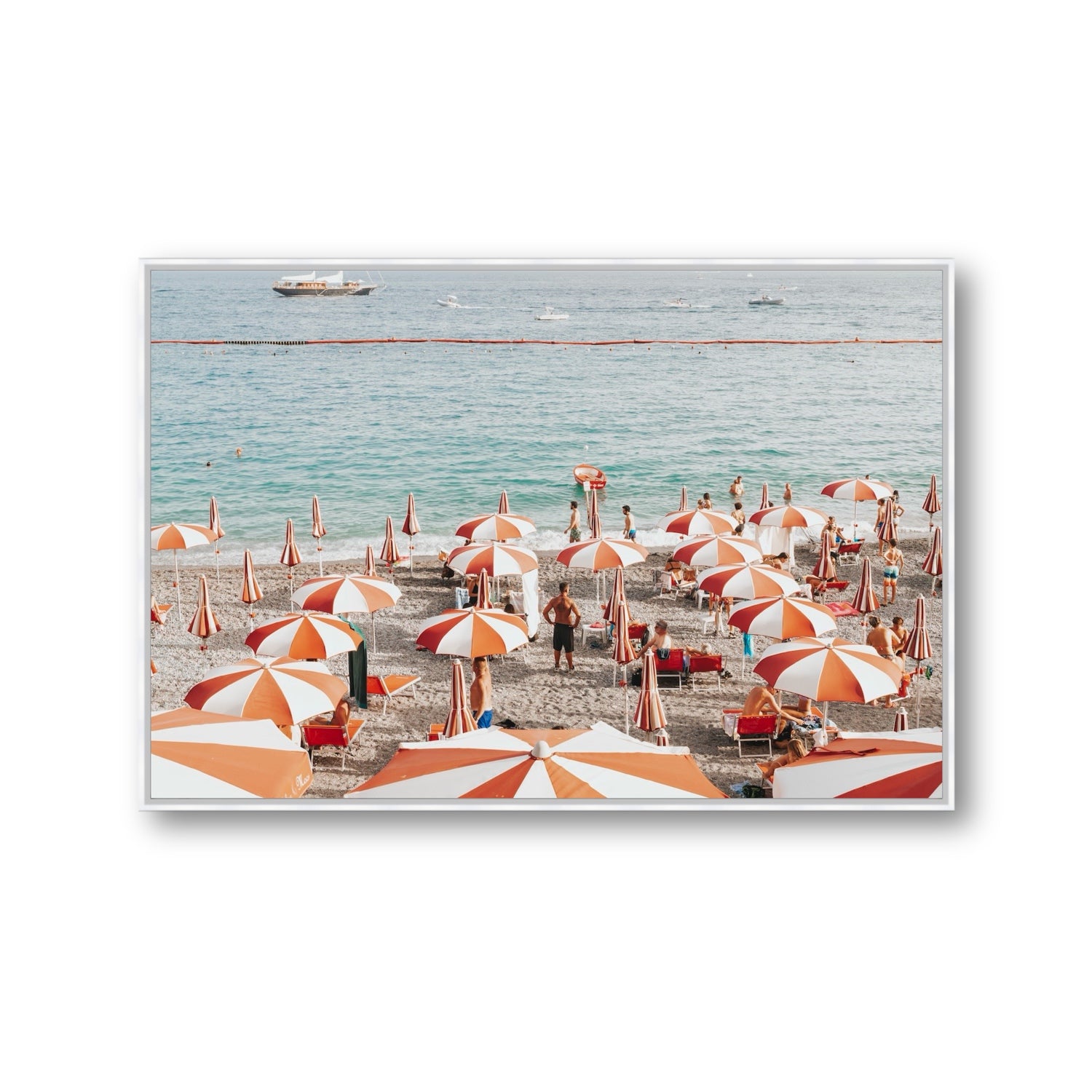 That's Amore Amalfi Mediterranean wall art Gallery fine art canvas in white float frame
