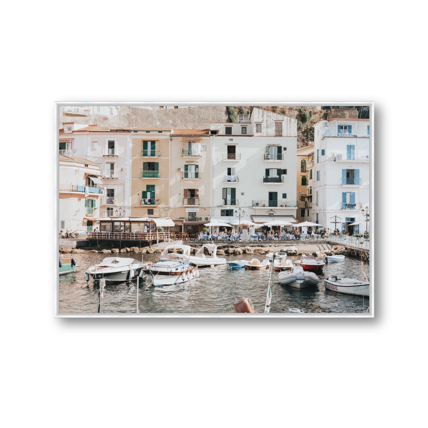 L'Insenatura fine art print, Sorrento, Italy, Gallery, White Float Frame, Fine Art Canvas
