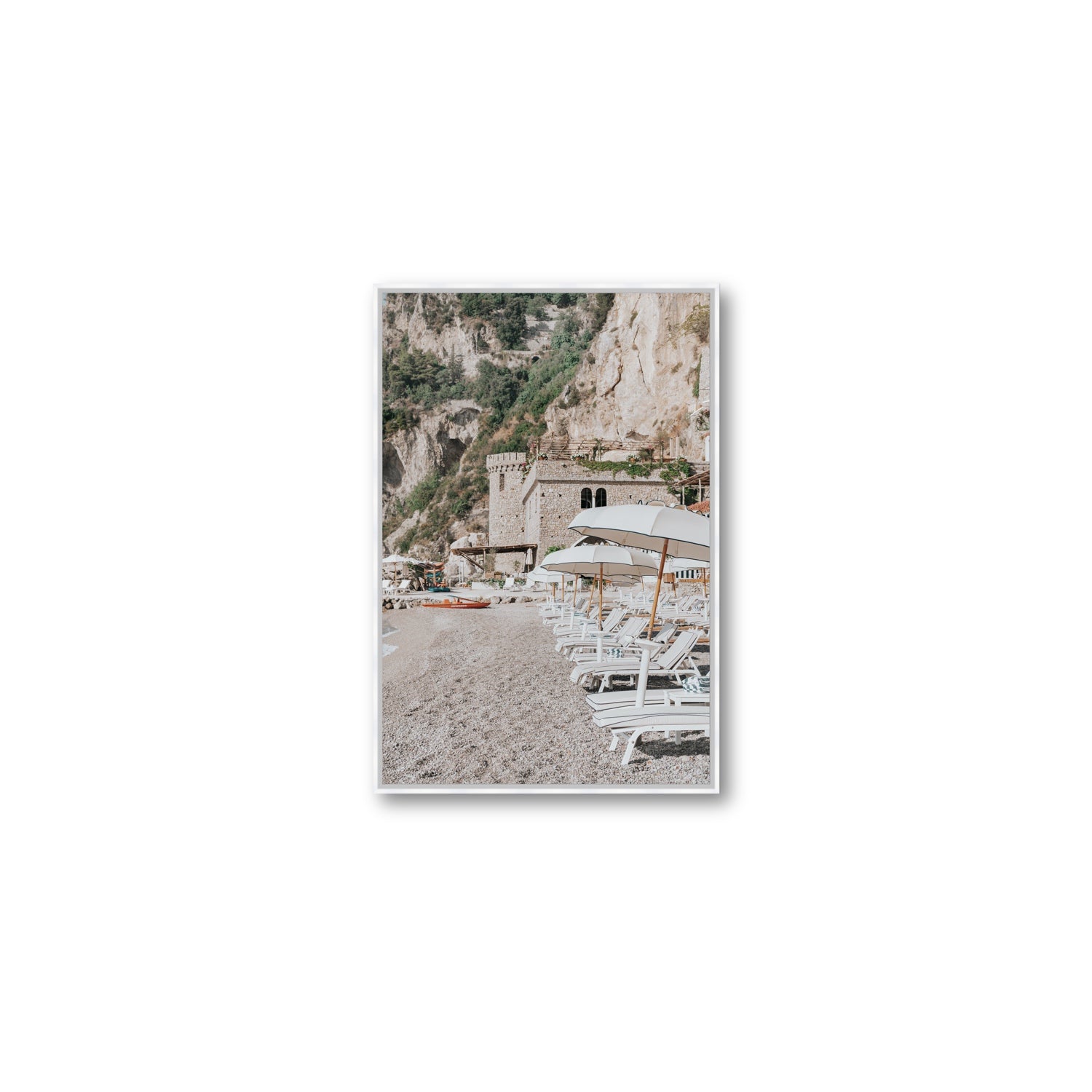 La Villeggiatura fine art print, Amalfi, Italy, luxury escapes artwork, Medium, White Float Frame, Fine Art Canvas