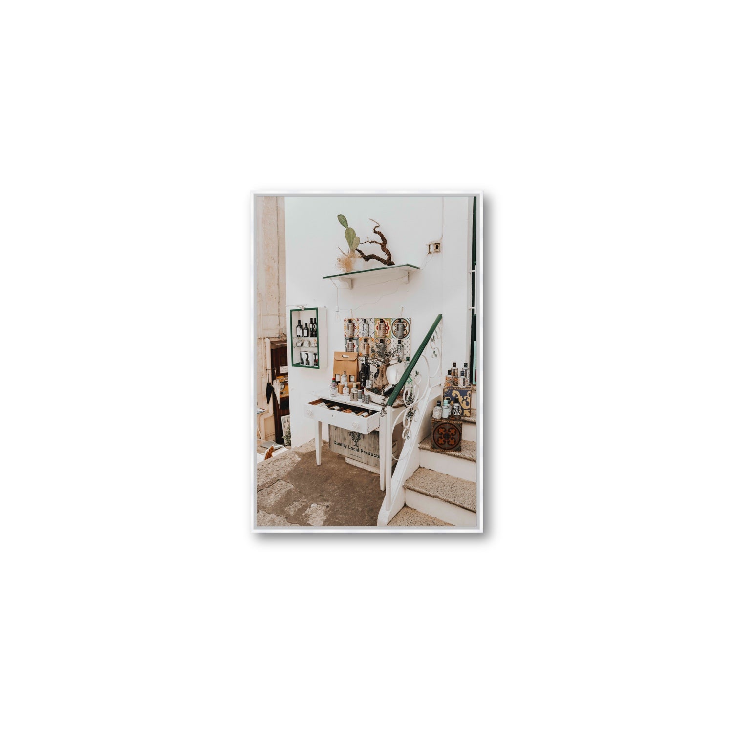 Liquid Gold fine art print, Puglia, Italy, Medium, White Float Frame, Fine Art Canvas