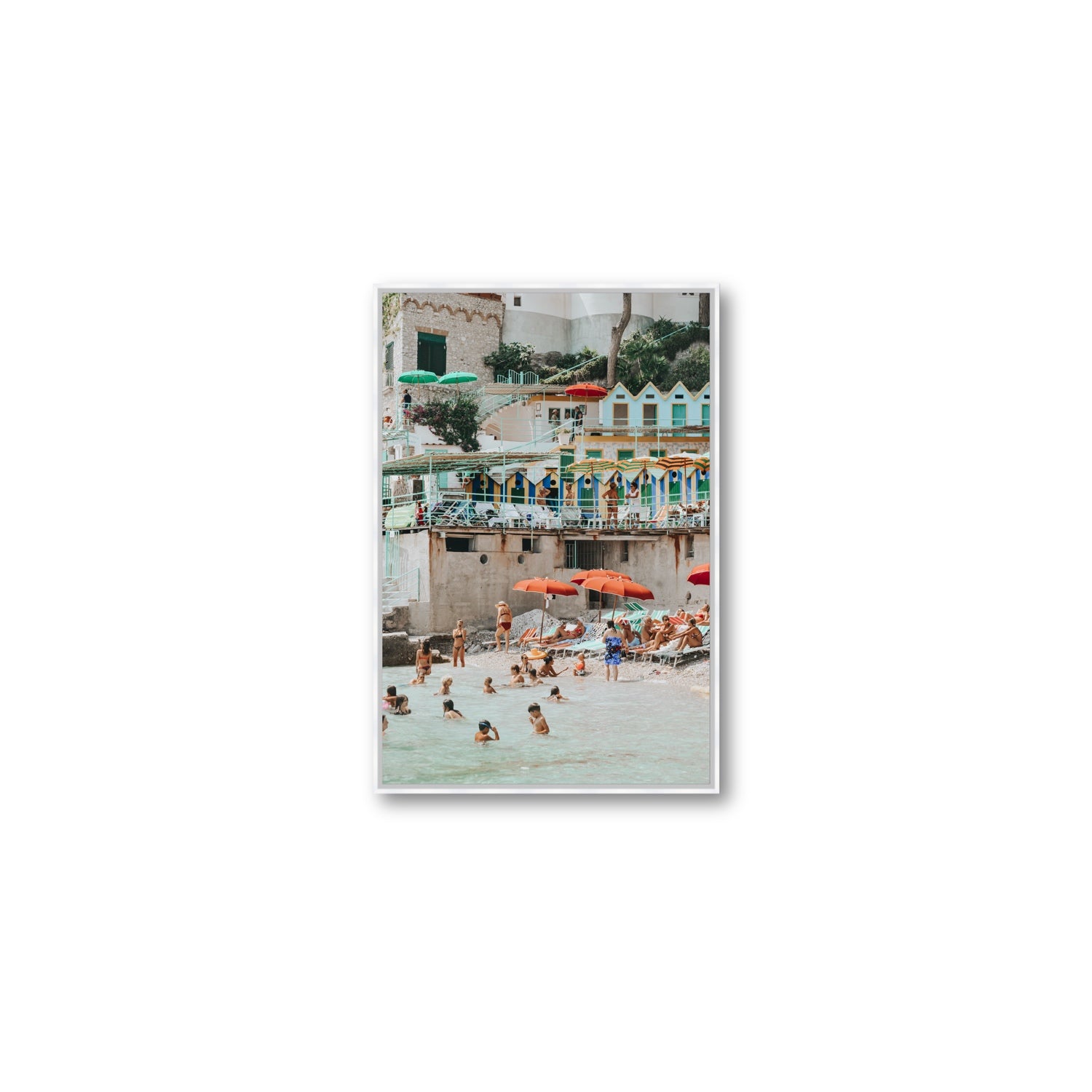 Kaleidoscope fine art print, Capri, Italy, Medium, White Float Frame, Fine Art Canvas