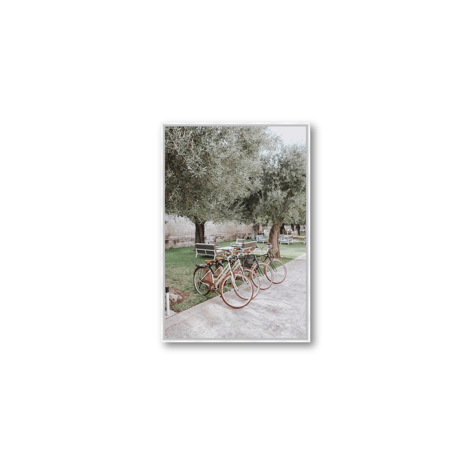 Classic Cruisers Puglia wall art Medium fine art canvas in white float frame