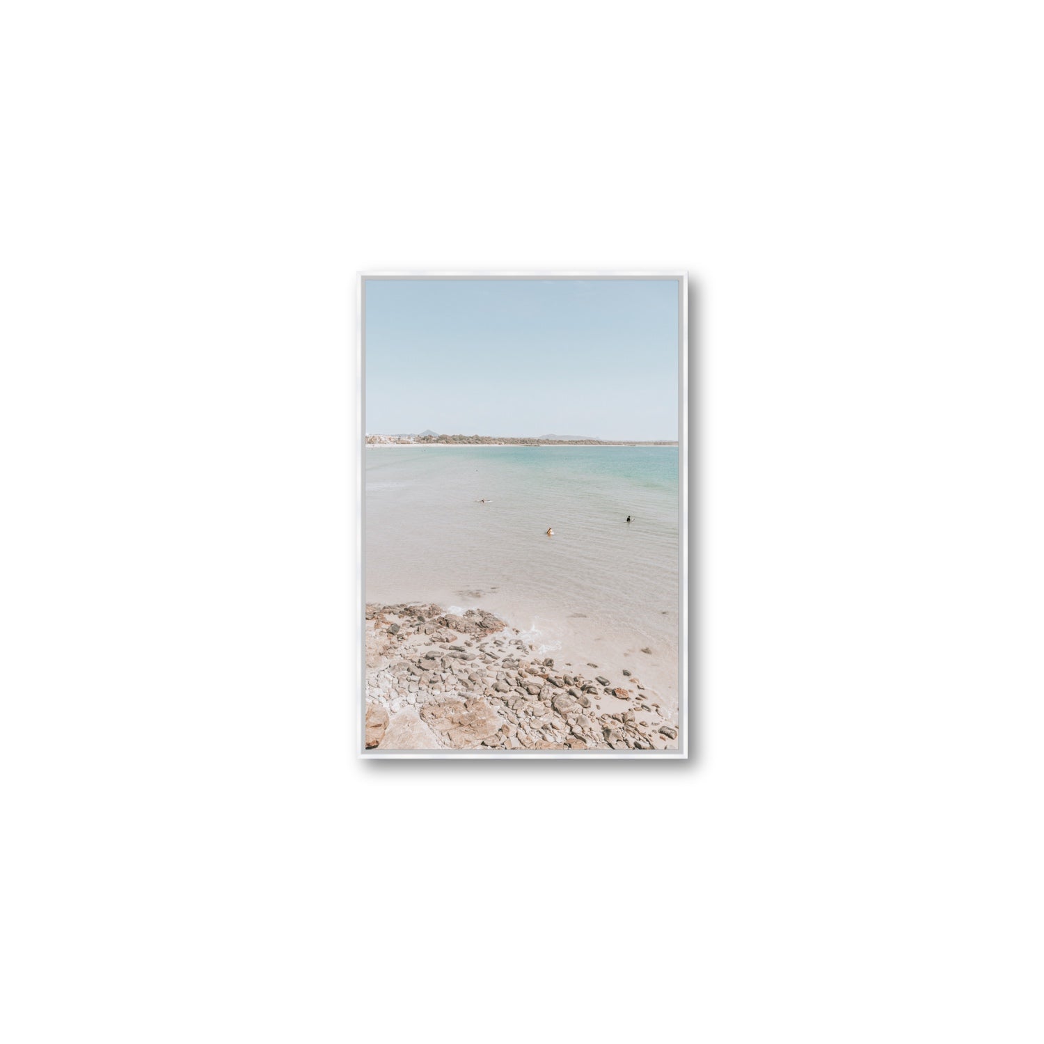 Sweet Serotonin fine art print, Noosa, Australia, coastal scenes artwork, Medium, White Float Frame, Fine Art Canvas