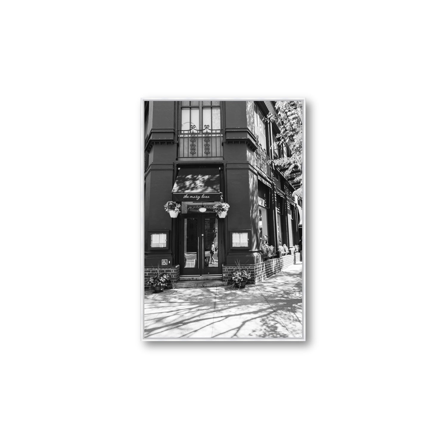 Mary's Corner fine art print, New York, United States, Large, White Float Frame, Fine Art Canvas