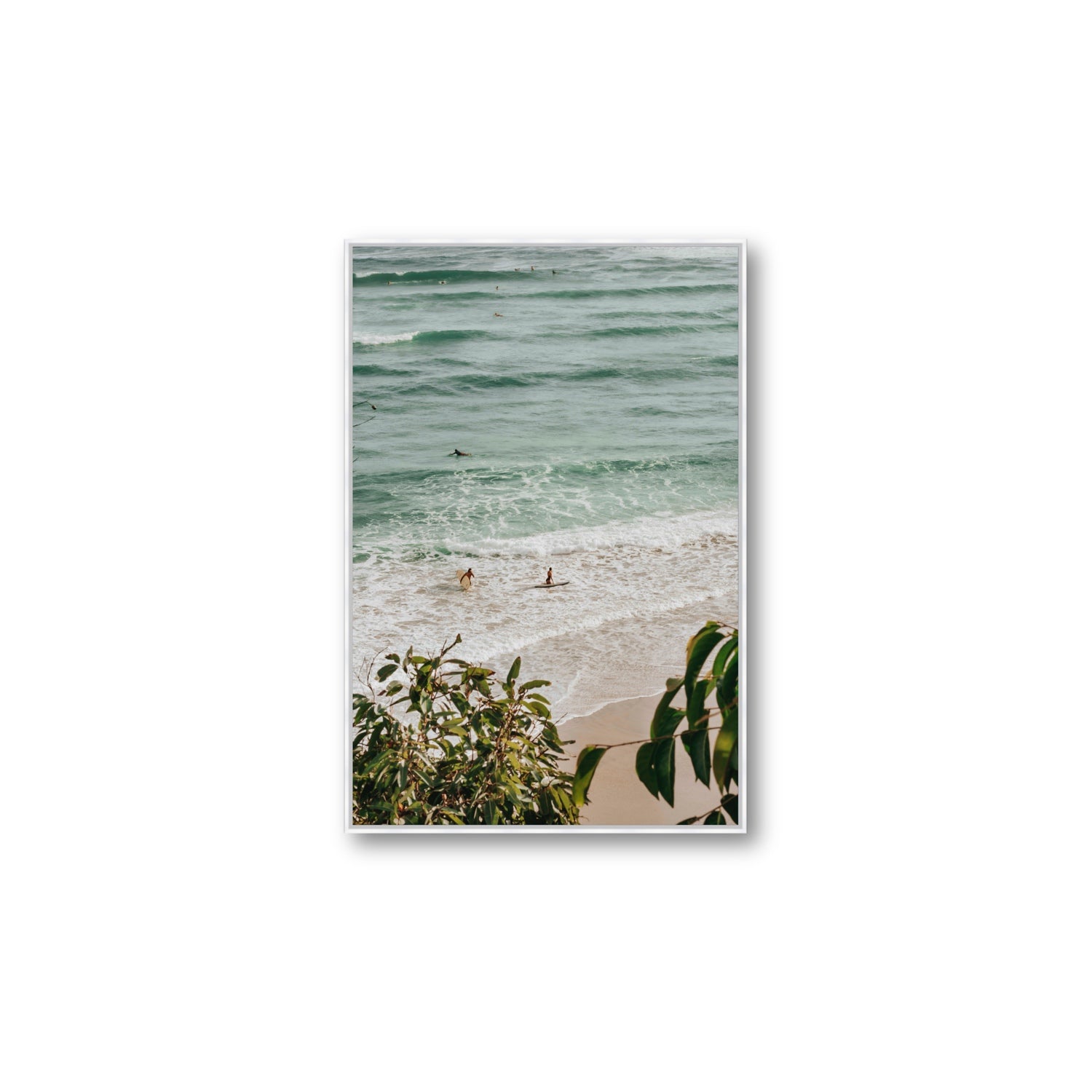Private Paradise fine art print, Byron Bay, Australia, Large, White Float Frame, Fine Art Canvas