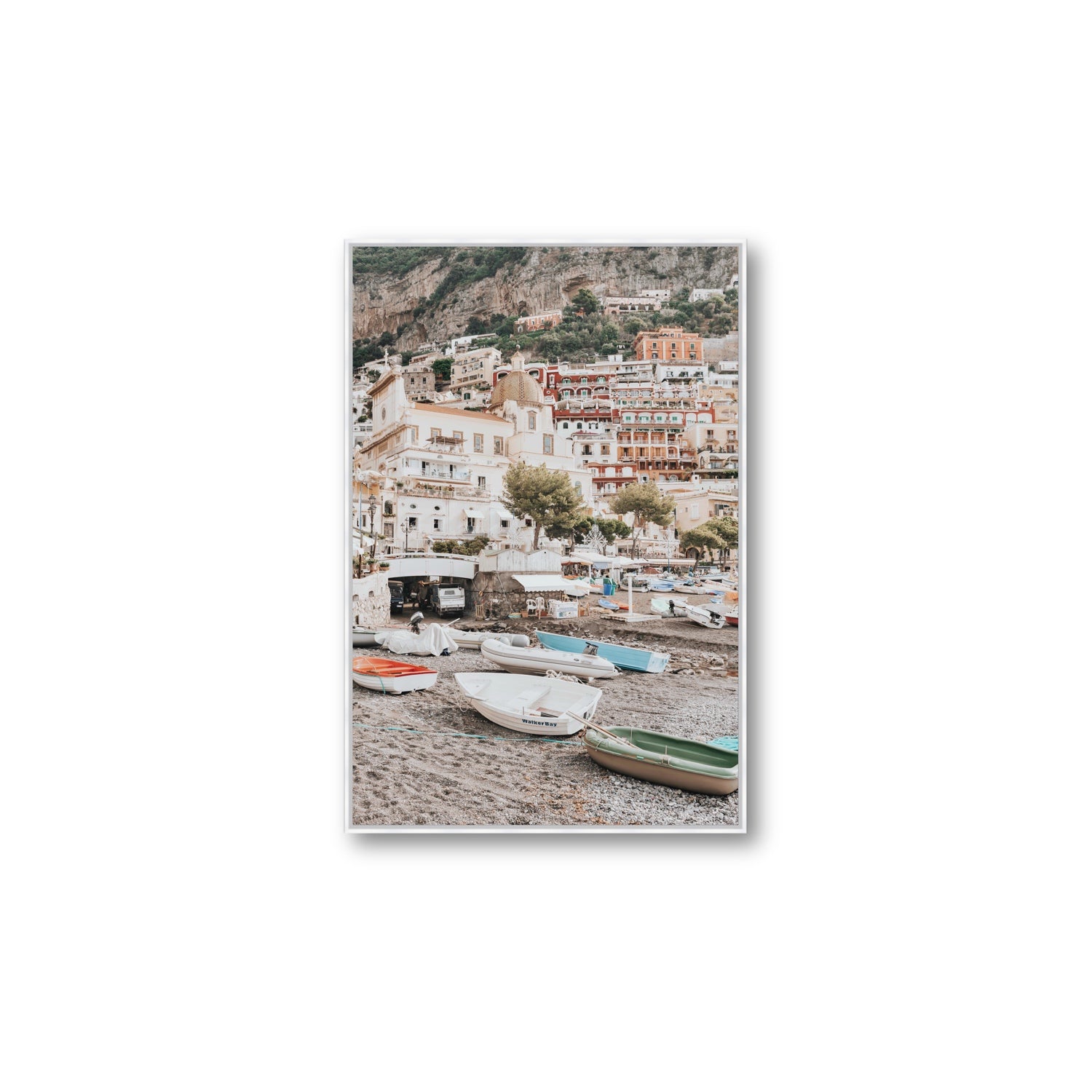 A Memory To Treasure fine art print, Positano, Italy, Large, White Float Frame, Fine Art Canvas