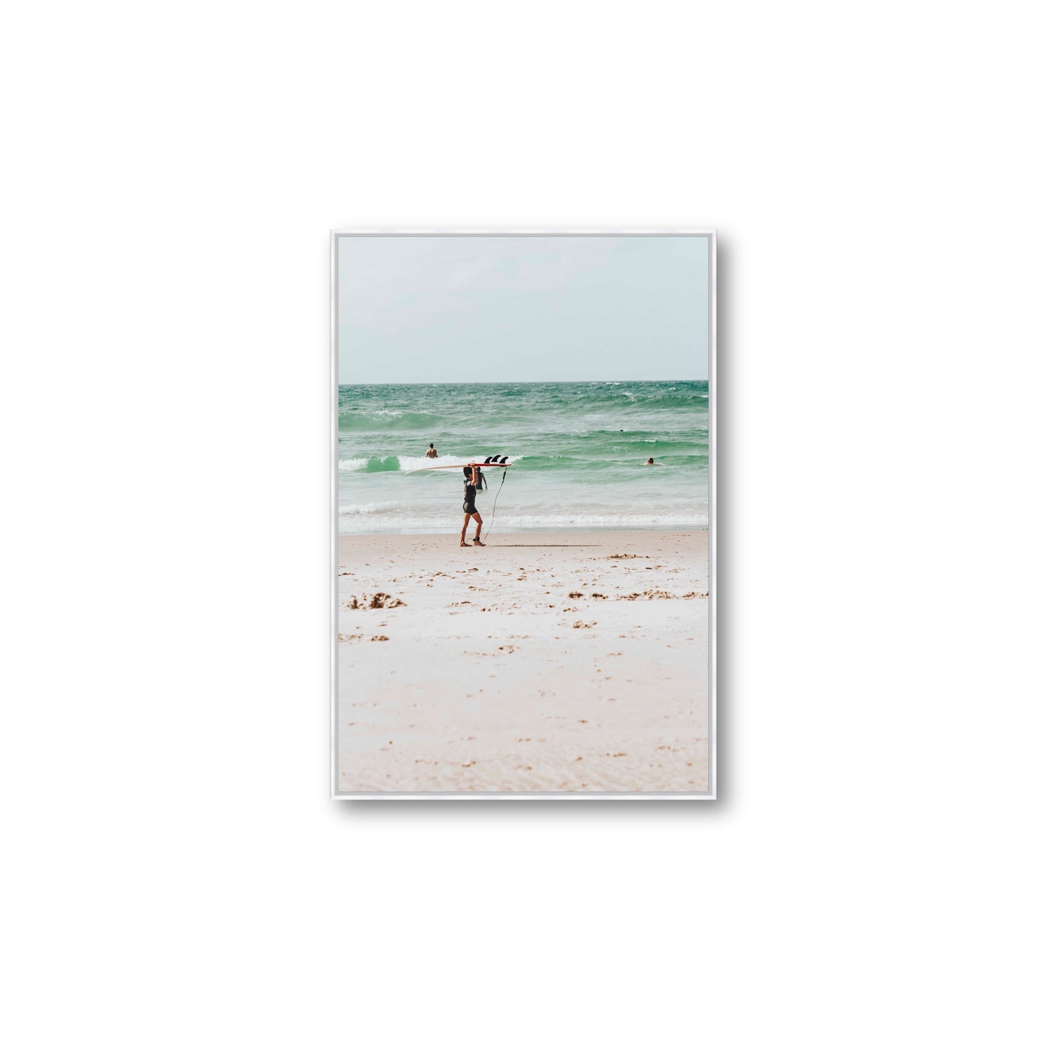 Grommet Byron Bay Surf coastal wall art Large fine art canvas in white float frame