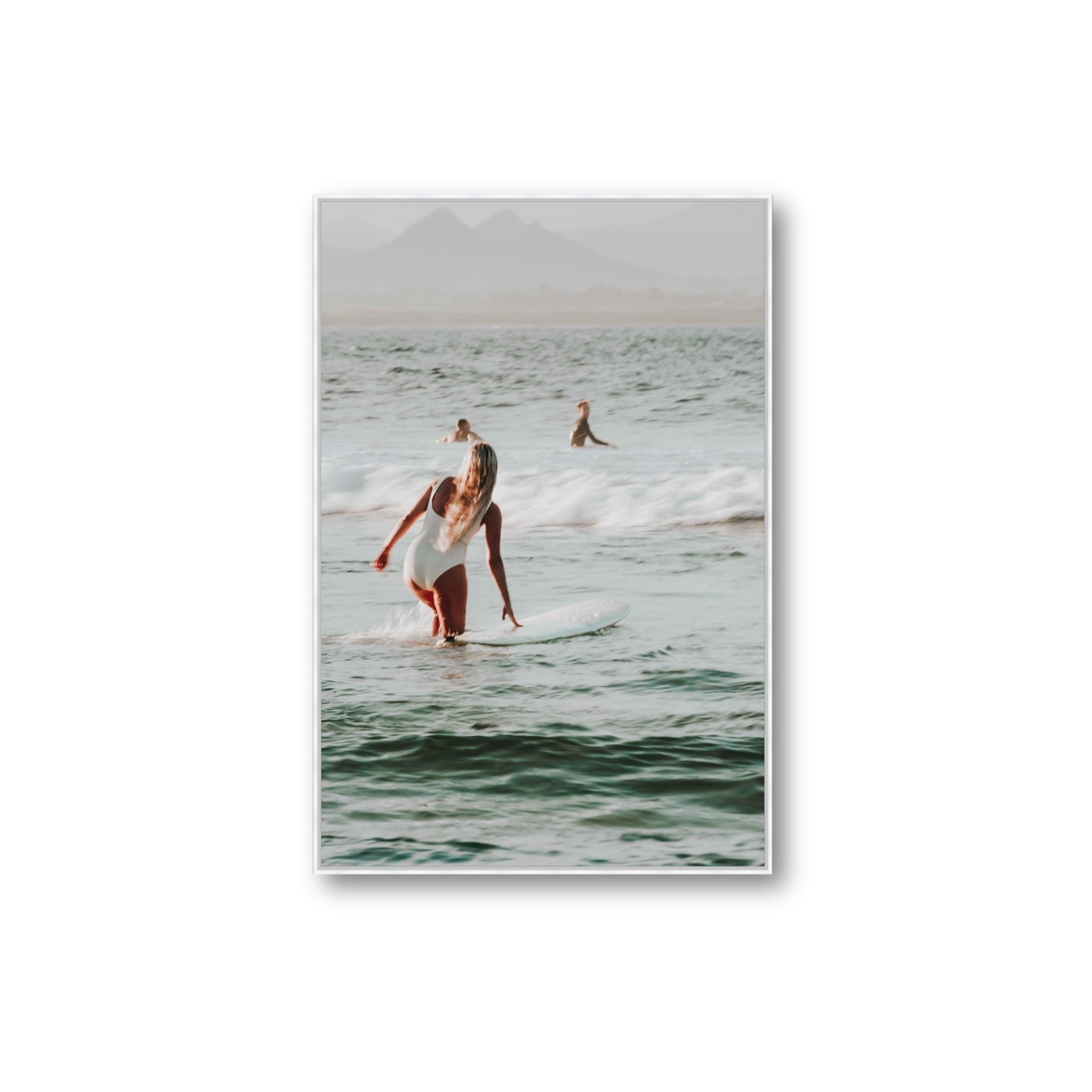 Blondie fine art print, Byron Bay, Australia, Extra Large, White Float Frame, Fine Art Canvas