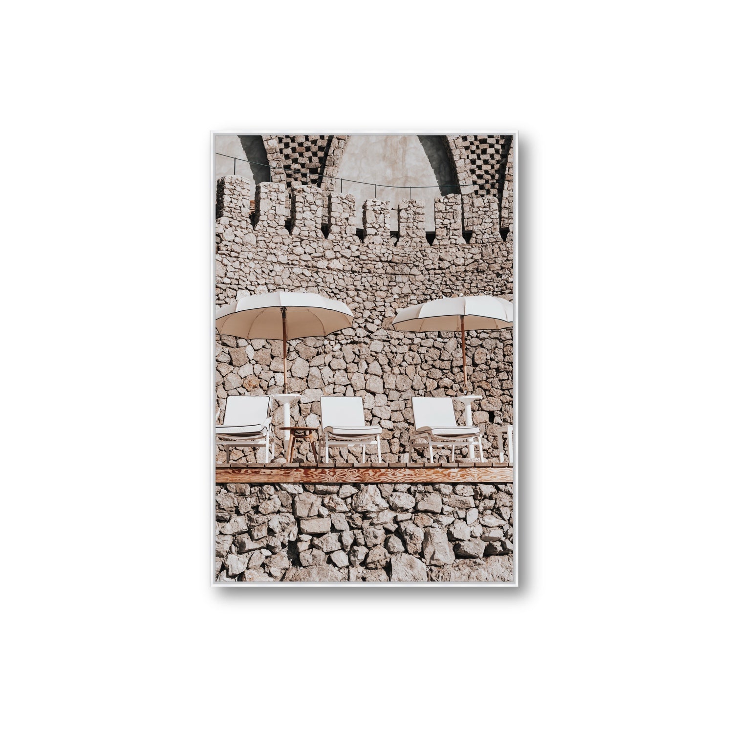 Pietra Amalfitana fine art print, Amalfi, Italy, luxury escapes artwork, Extra Large, White Float Frame, Fine Art Canvas