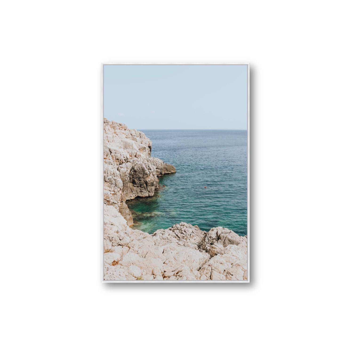 Healing Immersion Puglia Wall Mediterranean fine art print Extra Large fine art canvas in white float frame