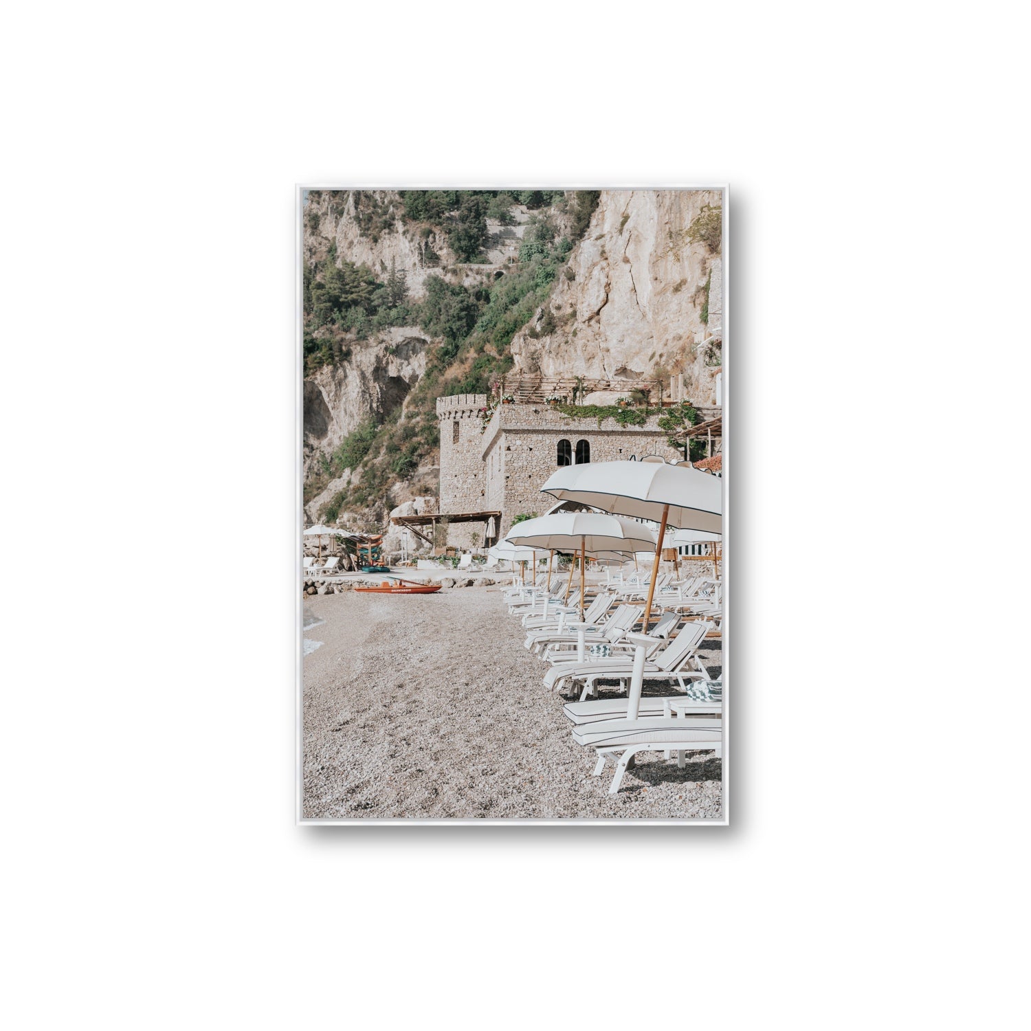 La Villeggiatura fine art print, Amalfi, Italy, luxury escapes artwork, Extra Large, White Float Frame, Fine Art Canvas