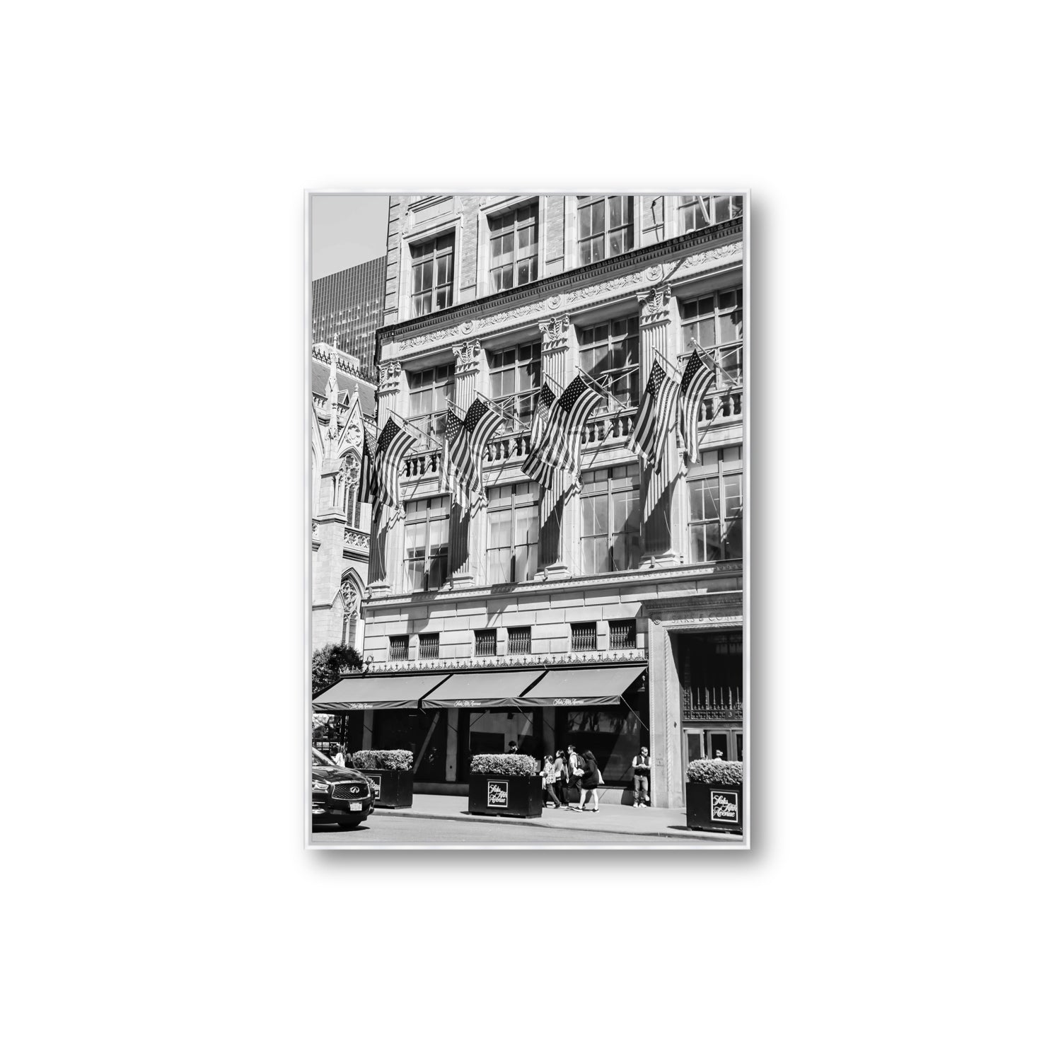 Luxury On Fifth fine art print, New York, United States, Extra Large, White Float Frame, Fine Art Canvas